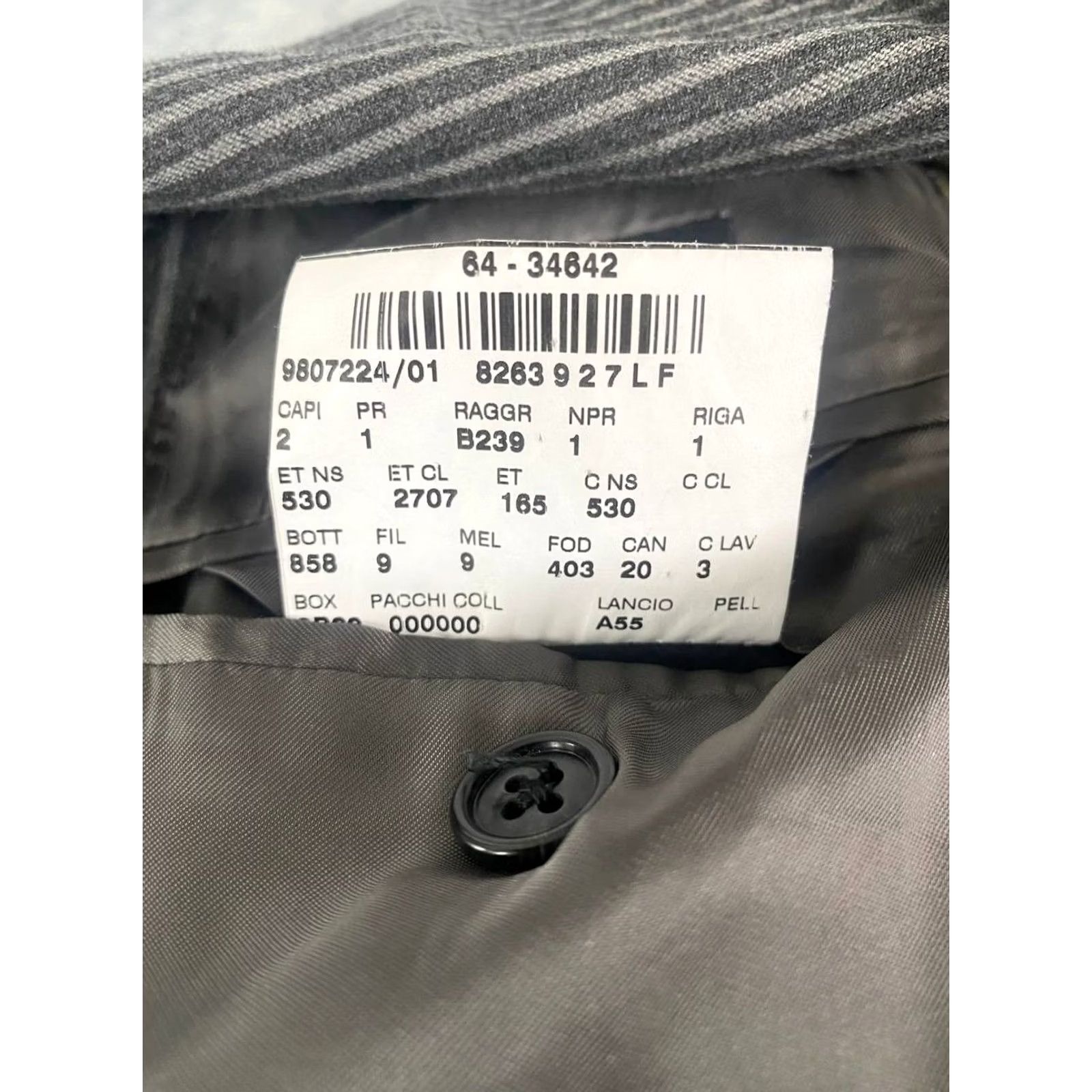 Corneliani Corneliani Blazer Jacket Striped Wool Gray L Regular Mens Jacket Size US L / EU 52-54 / 3 - 7 Thumbnail