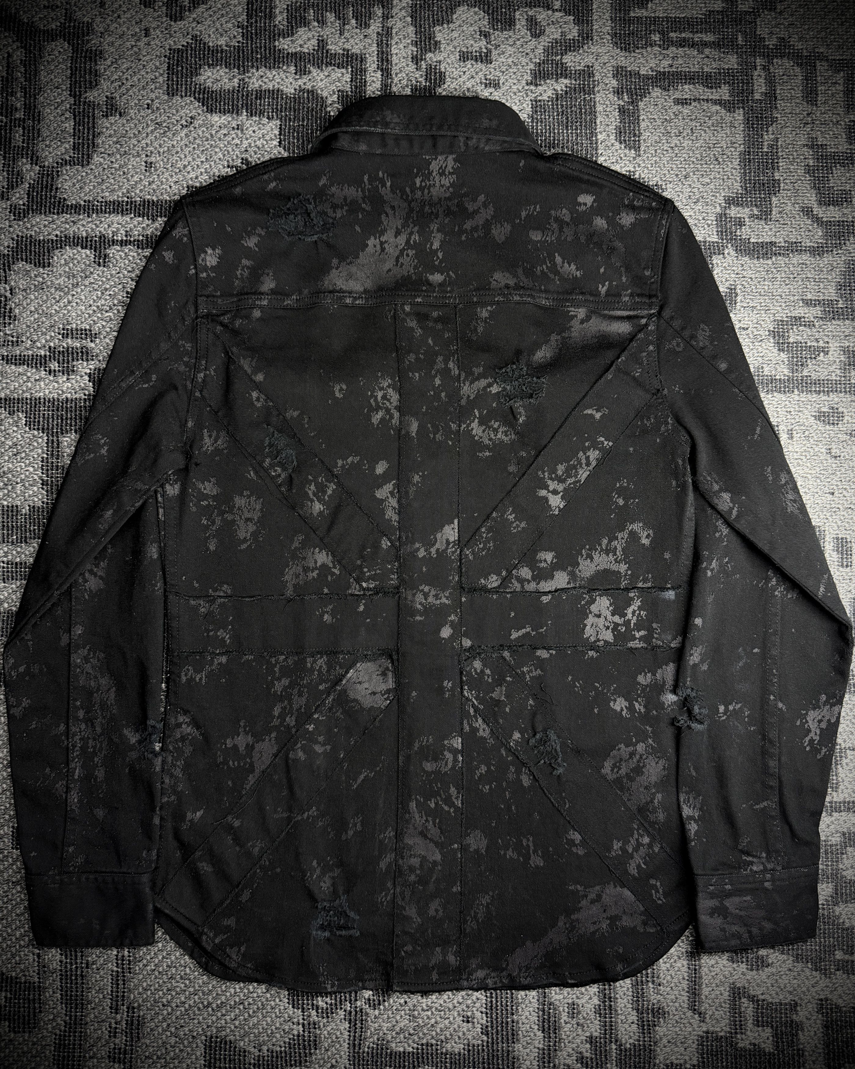 Japanese Brand Xfrm × Jury Black Coated Splatter Studded Shirt Size US L / EU 52-54 / 3 - 4 Thumbnail