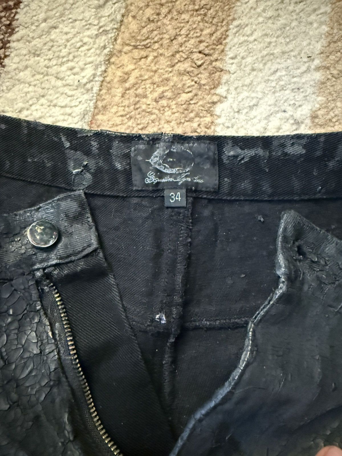 If Six Was Nine Onlycurse flared waxed jeans Size US 34 / EU 50 - 5 Thumbnail