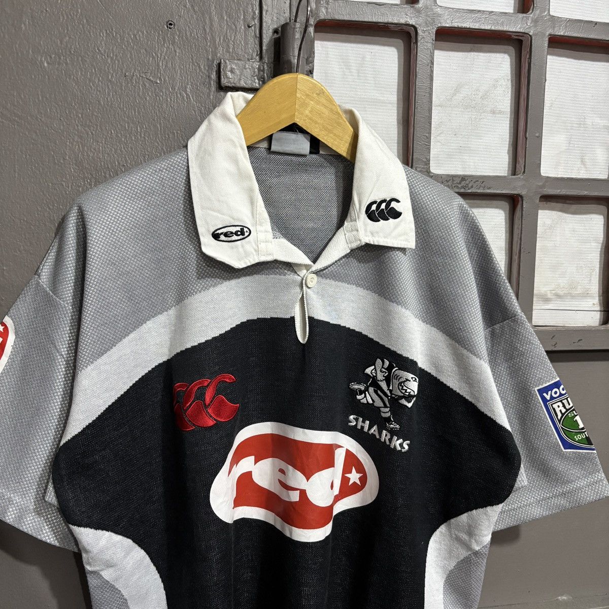 Canterbury of New Zealand Rare Canterbury Natal Sharks 2003 Rugby Shirt Jersey Size US L / EU 52-54 / 3 - 2 Thumbnail