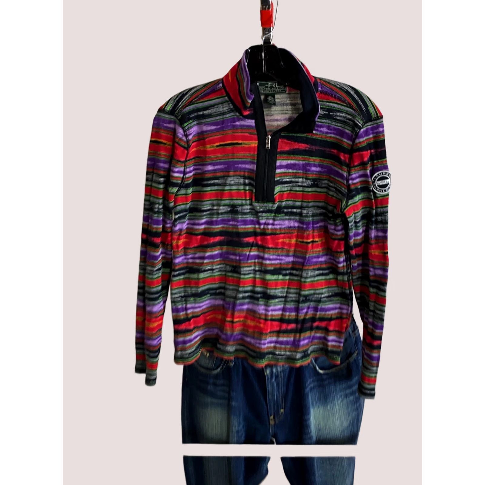 Ralph Lauren Womans Ralph Lauren Aztec Zip SWEATER Marked XL FITS MEDIUM Size M / US 6-8 / IT 42-44 - 1 Thumbnail