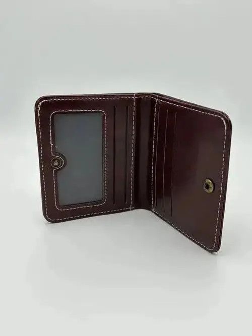 VIBE Y2K Leather Cross Wallet (burgundy) Size ONE SIZE - 3 Thumbnail