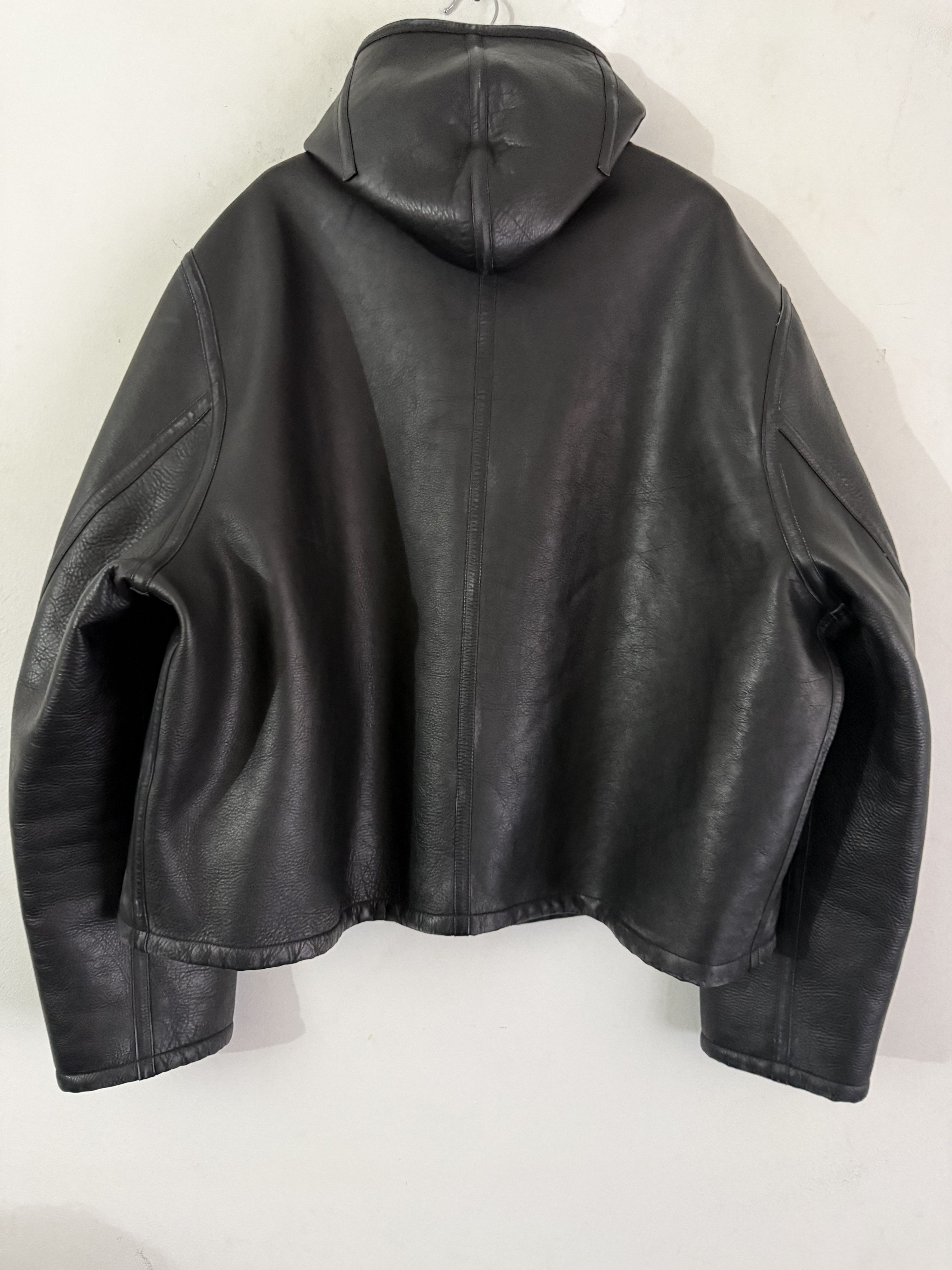 Balenciaga Hooded Shearling Jacket Leather Size US M / EU 48-50 / 2 - 8 Thumbnail