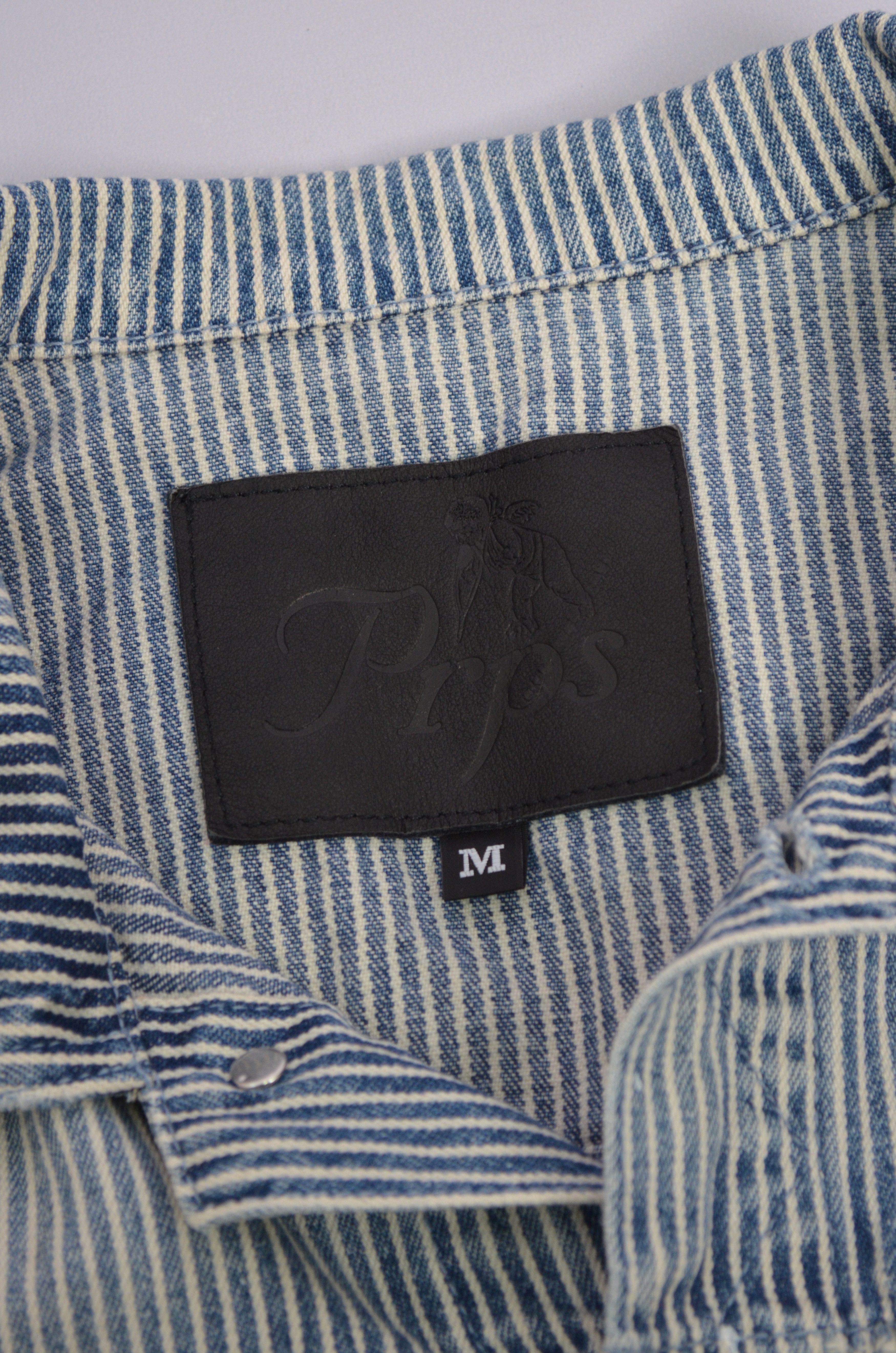 Designer × Prps PRPS Hickory Paint-Splattered Stripe Denim Jacket Sz M RARE Size US M / EU 48-50 / 2 - 16 Thumbnail
