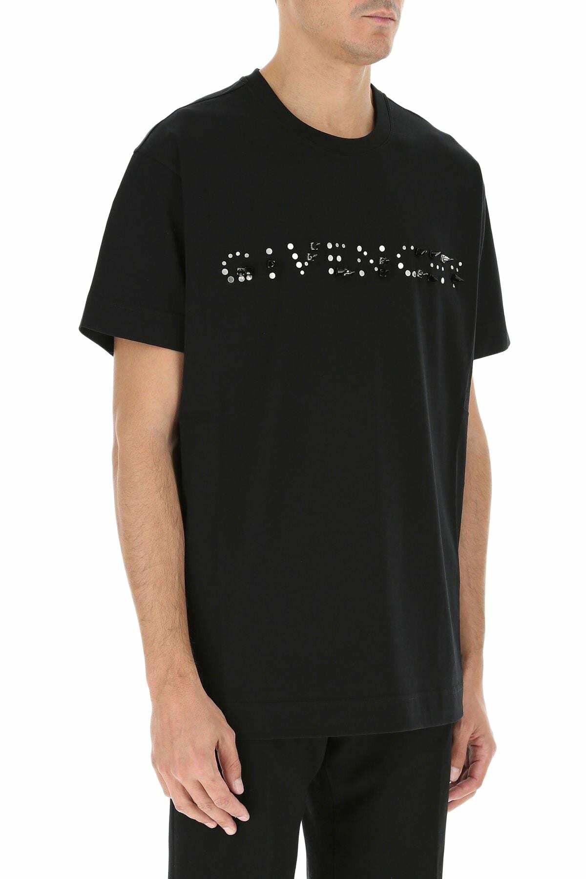 Givenchy Black Stud Embellished Logo Oversized T-Shirt Size US M / EU 48-50 / 2 - 2 Thumbnail