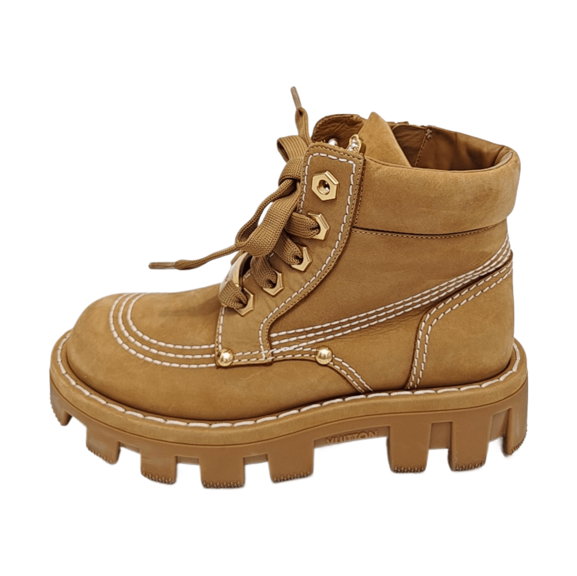 Louis Vuitton Louis Vuitton Pearl Logo Lug Sole Boots Size 40.5 Size US 6.5 / EU 39-40 - 1 Thumbnail
