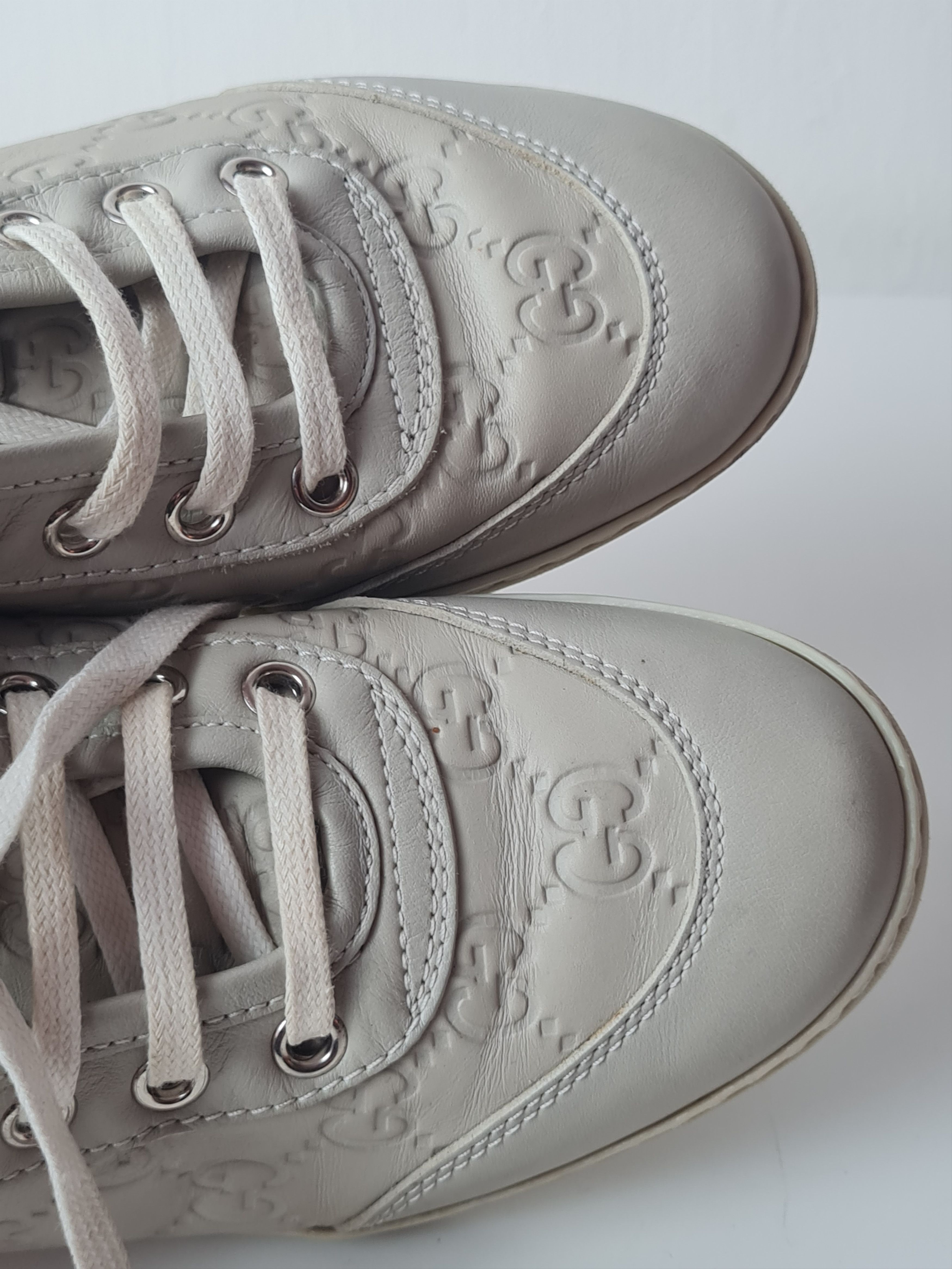 Gucci Vintage GUCCI Microguccissima High Top Sneakers Leather Size US 4 / IT 34 - 19 Thumbnail