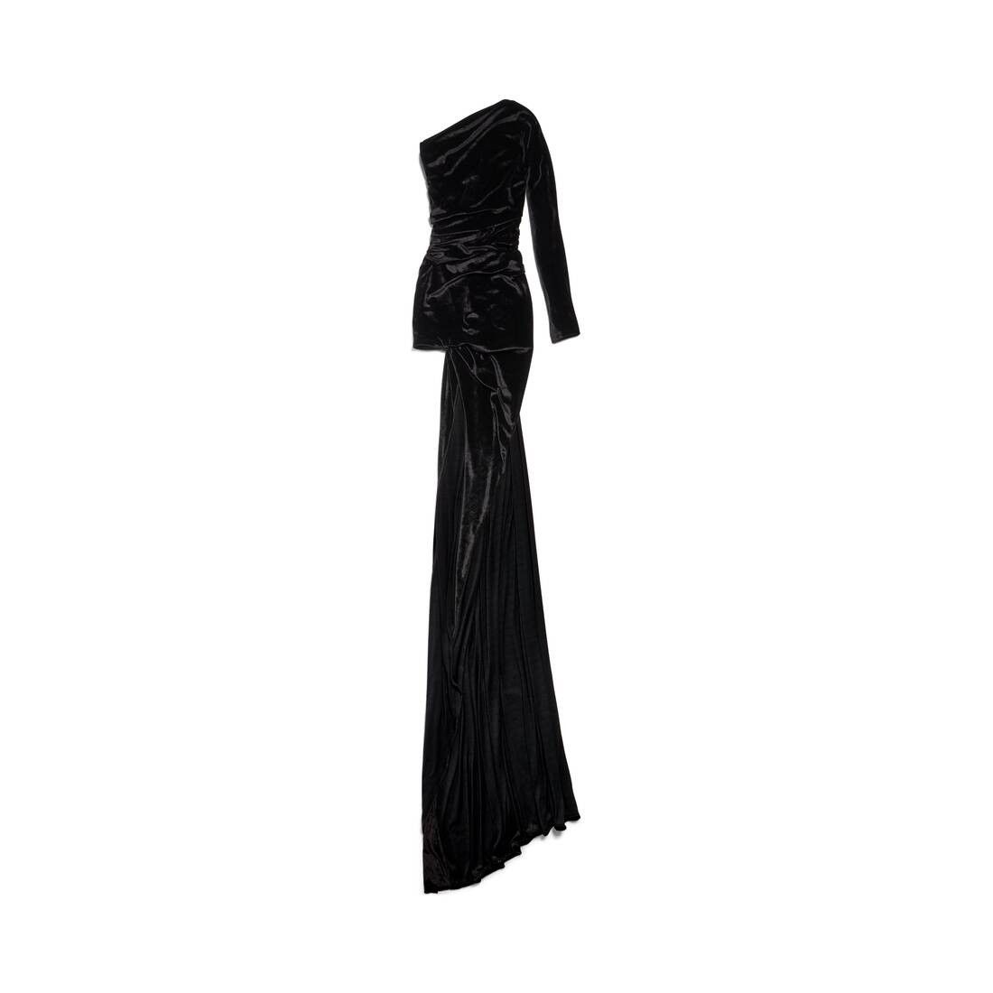 Balenciaga o1bcso1str0326 Asymmetric Dress in Black Size M / US 6-8 / IT 42-44 - 1 Thumbnail