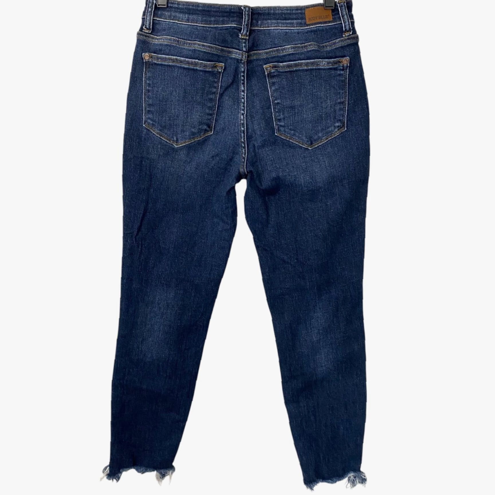 Vintage Judy Blue Mid-Rise Destroyed Slim Fit Jeans Women's Size 27 Distressed Raw-Hem Jeans Size 27" / US 4 / IT 40 - 4 Thumbnail