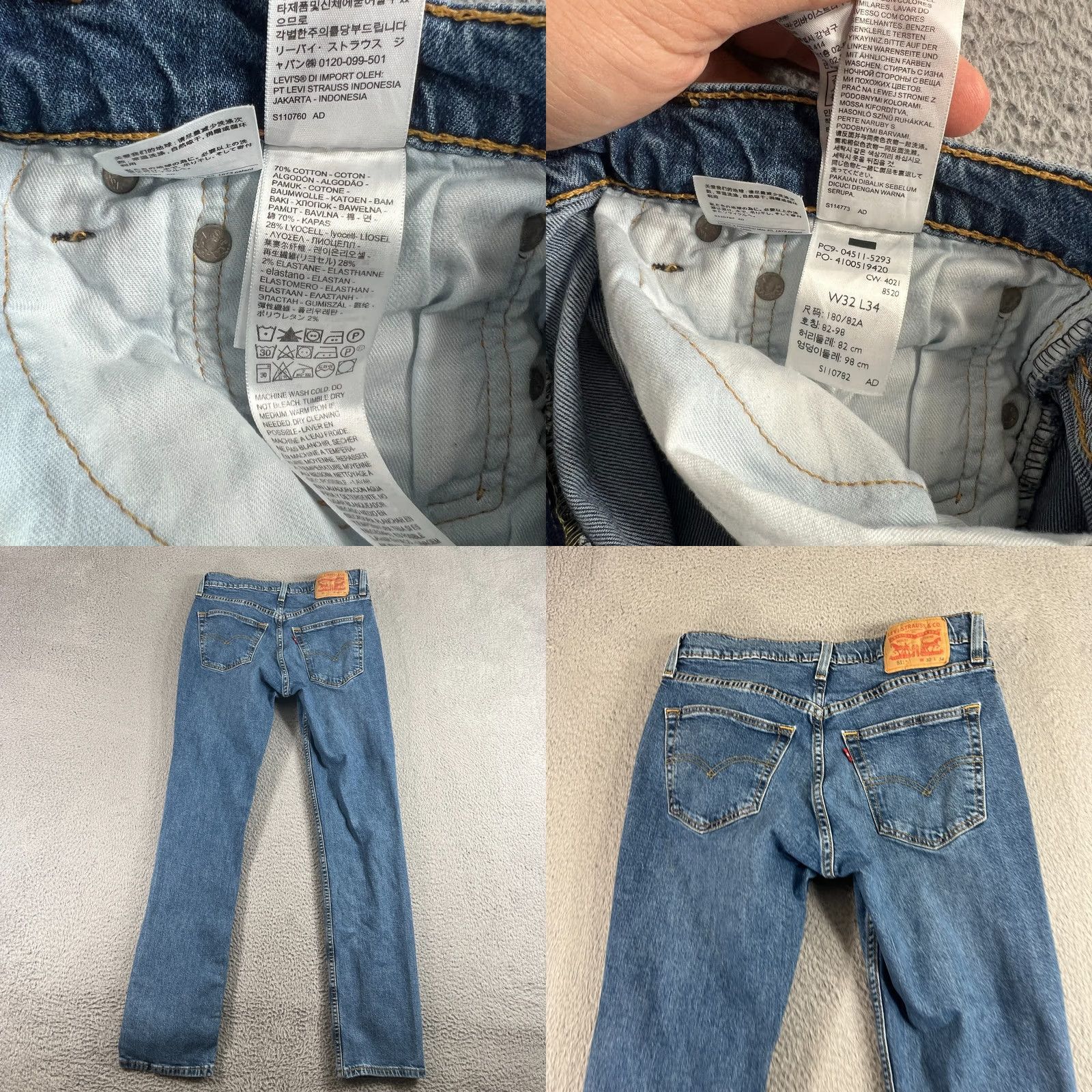 Levi's Levi's 511 Slim Fit Straight Leg Denim Jeans Blue Size 32x34 Men's Size US 32 / EU 48 - 8 Thumbnail
