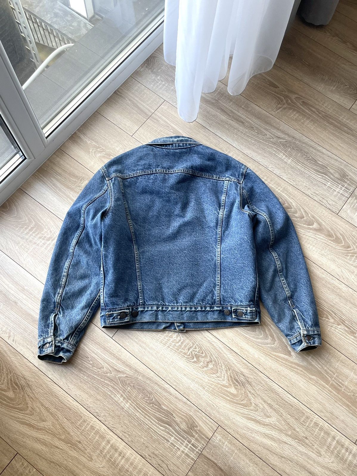 Levi's Vintage 90s Levis Made In USA Lined Denim Trucker Jacket 44L Size US M / EU 48-50 / 2 - 14 Thumbnail