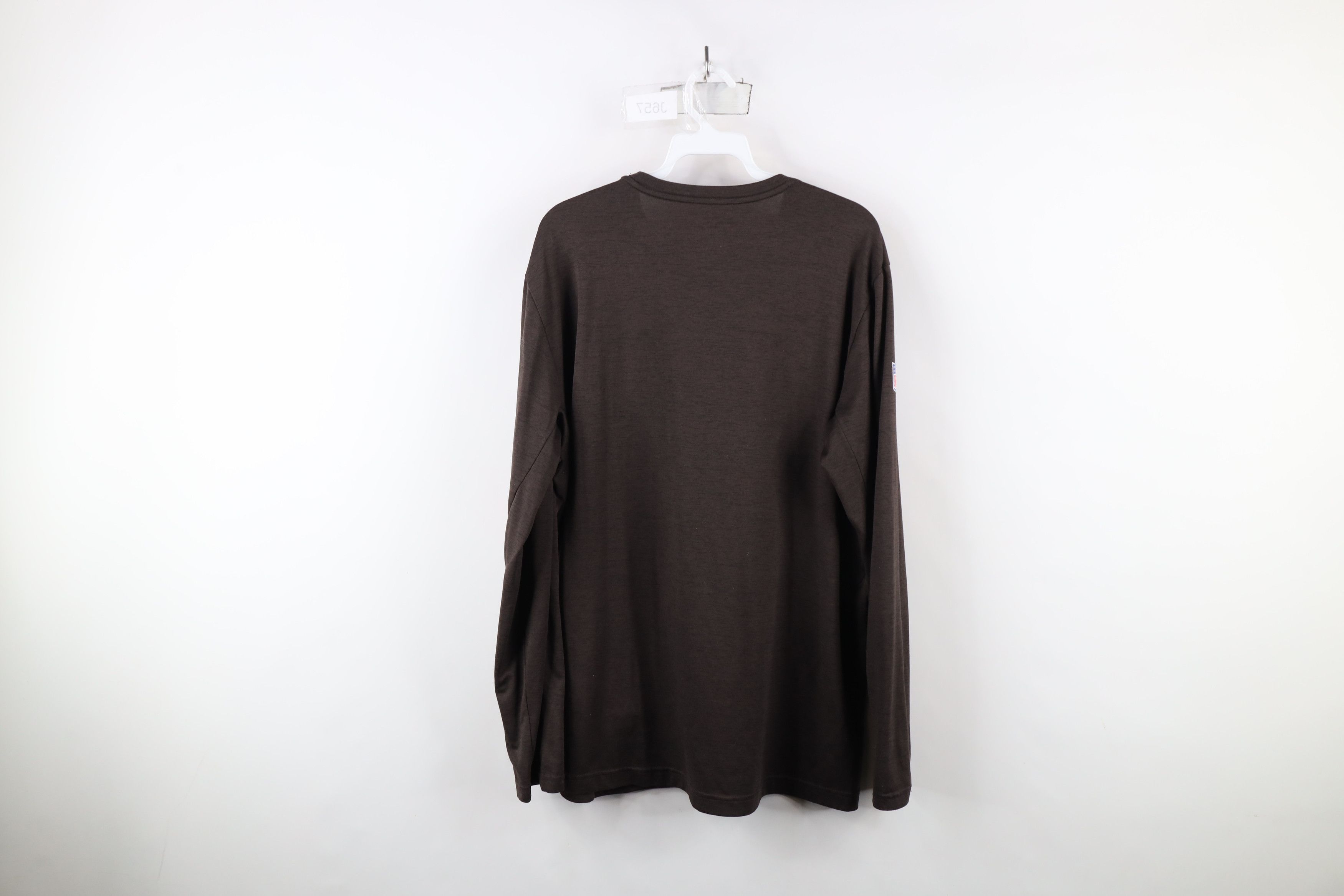 Nike × Vintage Nike On Field Browns Football Long Sleeve T-Shirt Brown Size US L / EU 52-54 / 3 - 12 Thumbnail