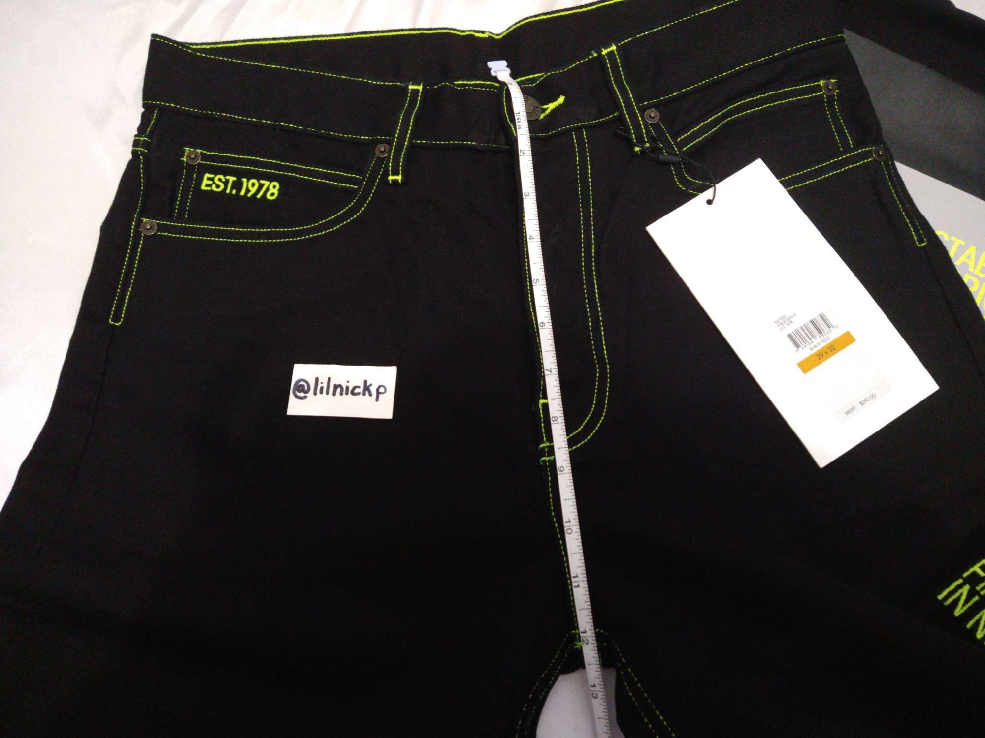 Calvin Klein 205W39NYC EST. 1978 Baggy Black Hole Jeans Size US 29 - 8 Thumbnail
