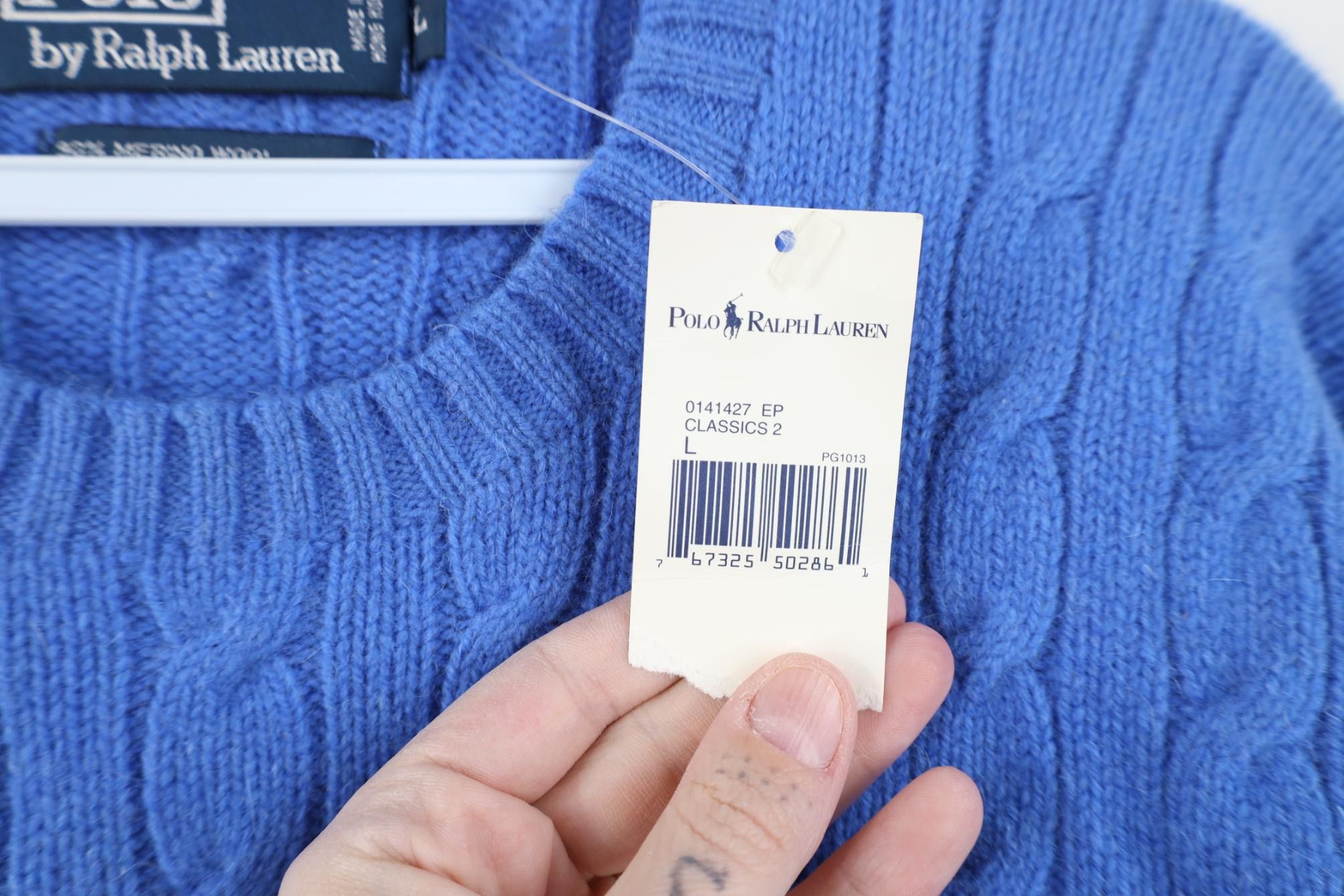 Polo Ralph Lauren Deadstock Vintage 90s Ralph Lauren Hair Cable Knit Sweater Size US L / EU 52-54 / 3 - 4 Thumbnail