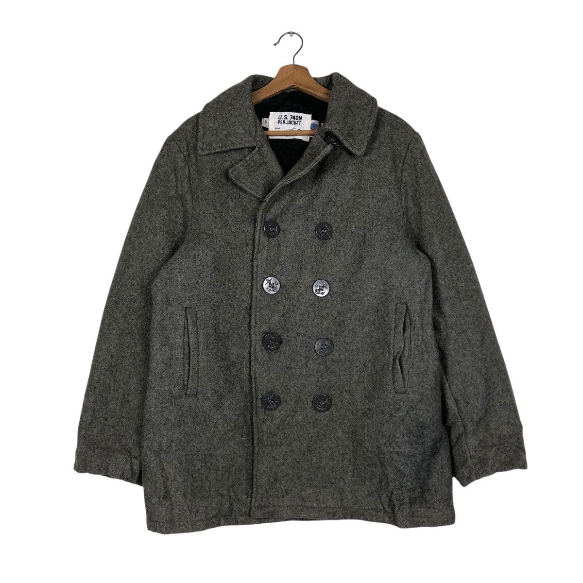 Schott 📌Vintage Pea Jacket Schott Wool Biker Jacket Double Collar Size US M / EU 48-50 / 2 - 2 Thumbnail