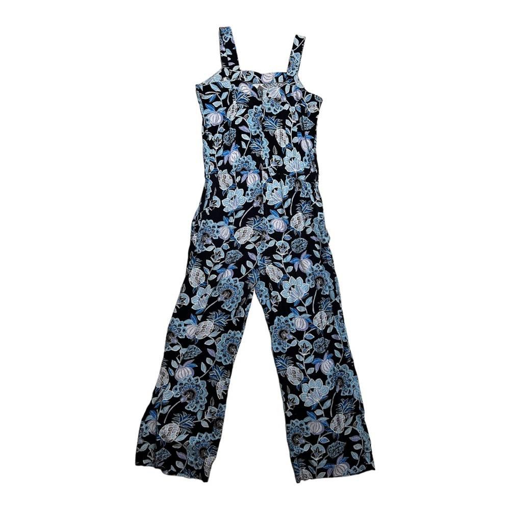 Designer Loft l Blue Pineapple Floral Print Jumpsuit Size 0 Size 25" / US 0 / IT 36 - 6 Thumbnail