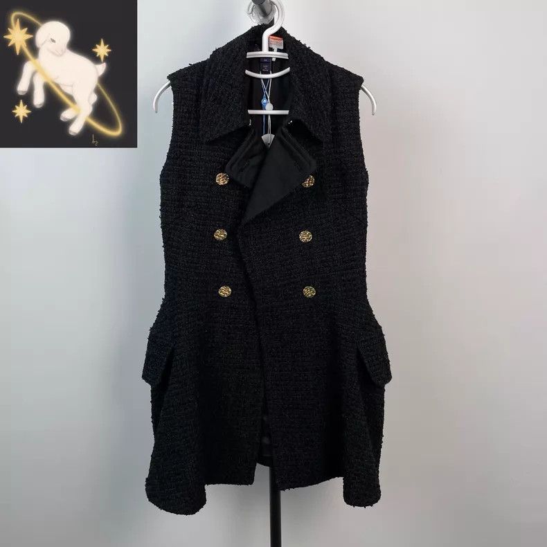 Louis Vuitton Louis Vuitton Black double-breasted gold button woolen sle Size XXS / US 00 / IT 34 - 1 Thumbnail