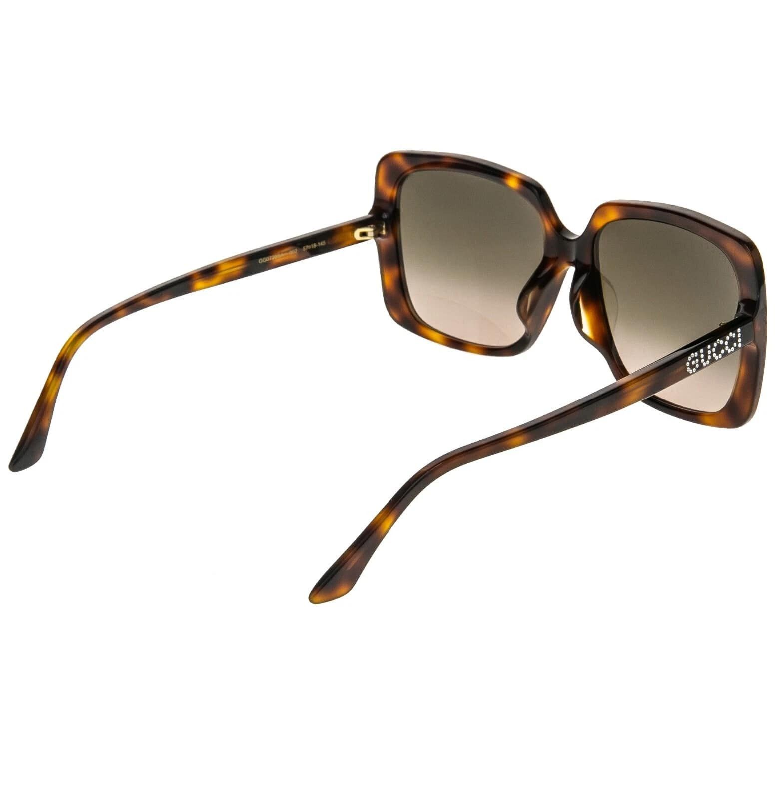 Gucci GUCCI 0728 Brown Stud Logo Oversized Sunglasses GG0728S 002 Size ONE SIZE - 7 Thumbnail