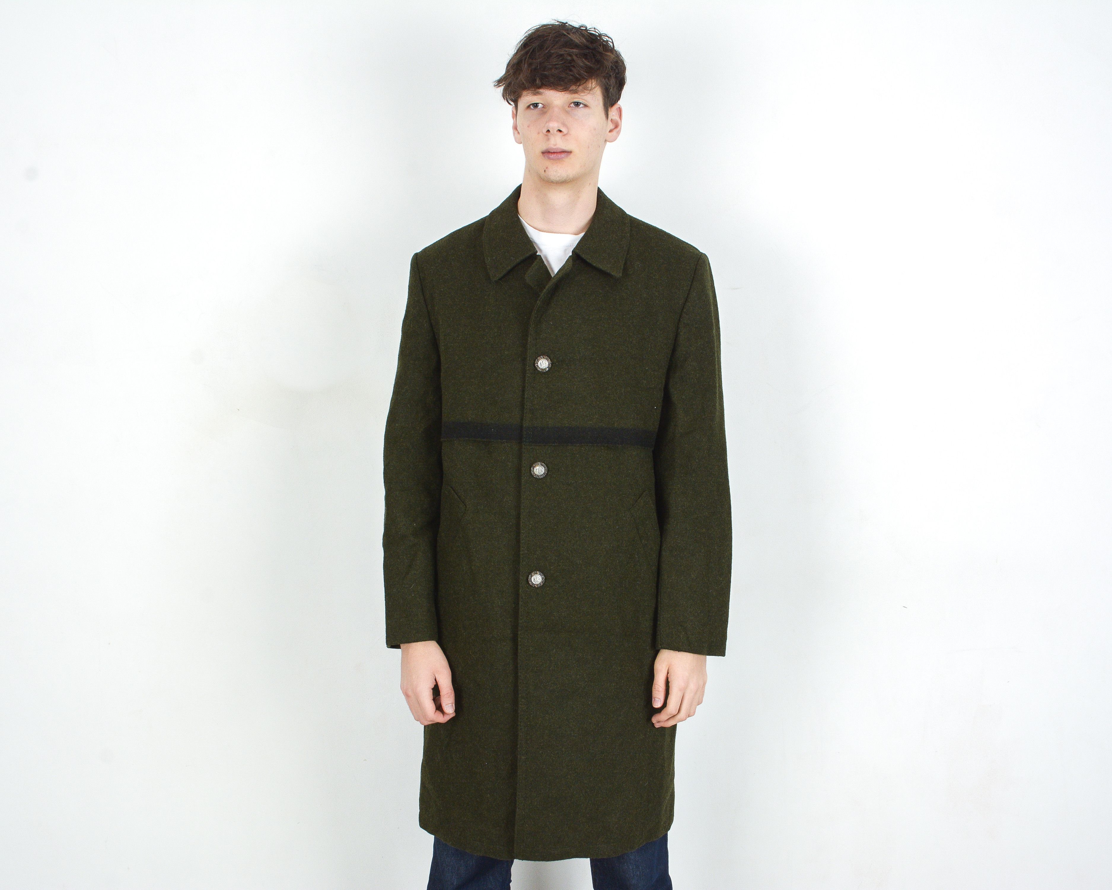 Vintage Munchen Pischl Loden Tyroler 80s Men L Wool Coat Jacket Mac Size US L / EU 52-54 / 3 - 2 Thumbnail