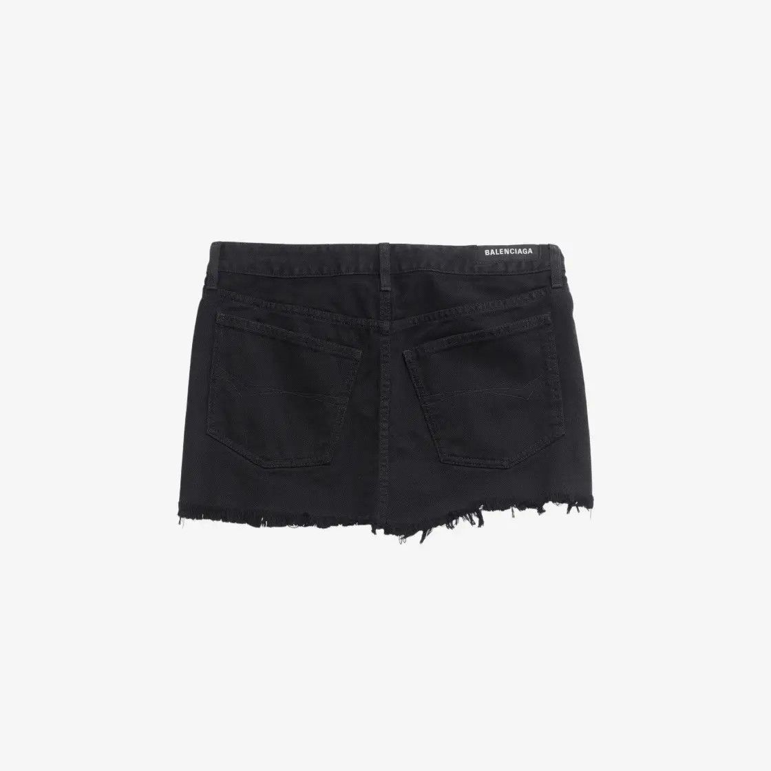 Balenciaga o1mt1gz0225 Cut-Off Skirt in Black Size 26" / US 2 / IT 38 - 2 Thumbnail