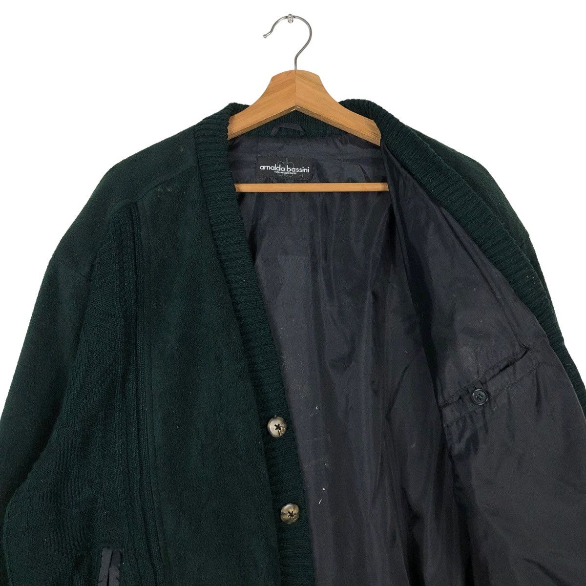 Japanese Brand 🔥VINTAGE BOMBER JACKET WOOL ARNALDO BASSINI ISSEY MIYAKE Size US L / EU 52-54 / 3 - 12 Thumbnail