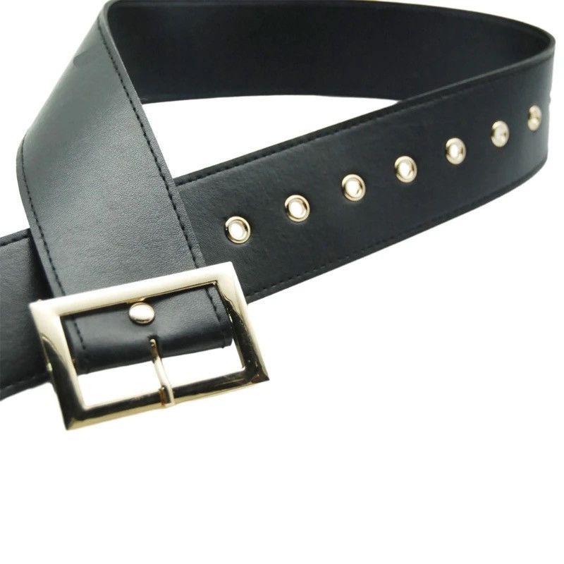 Leather Christmas Santa Belt Size ONE SIZE - 2 Thumbnail