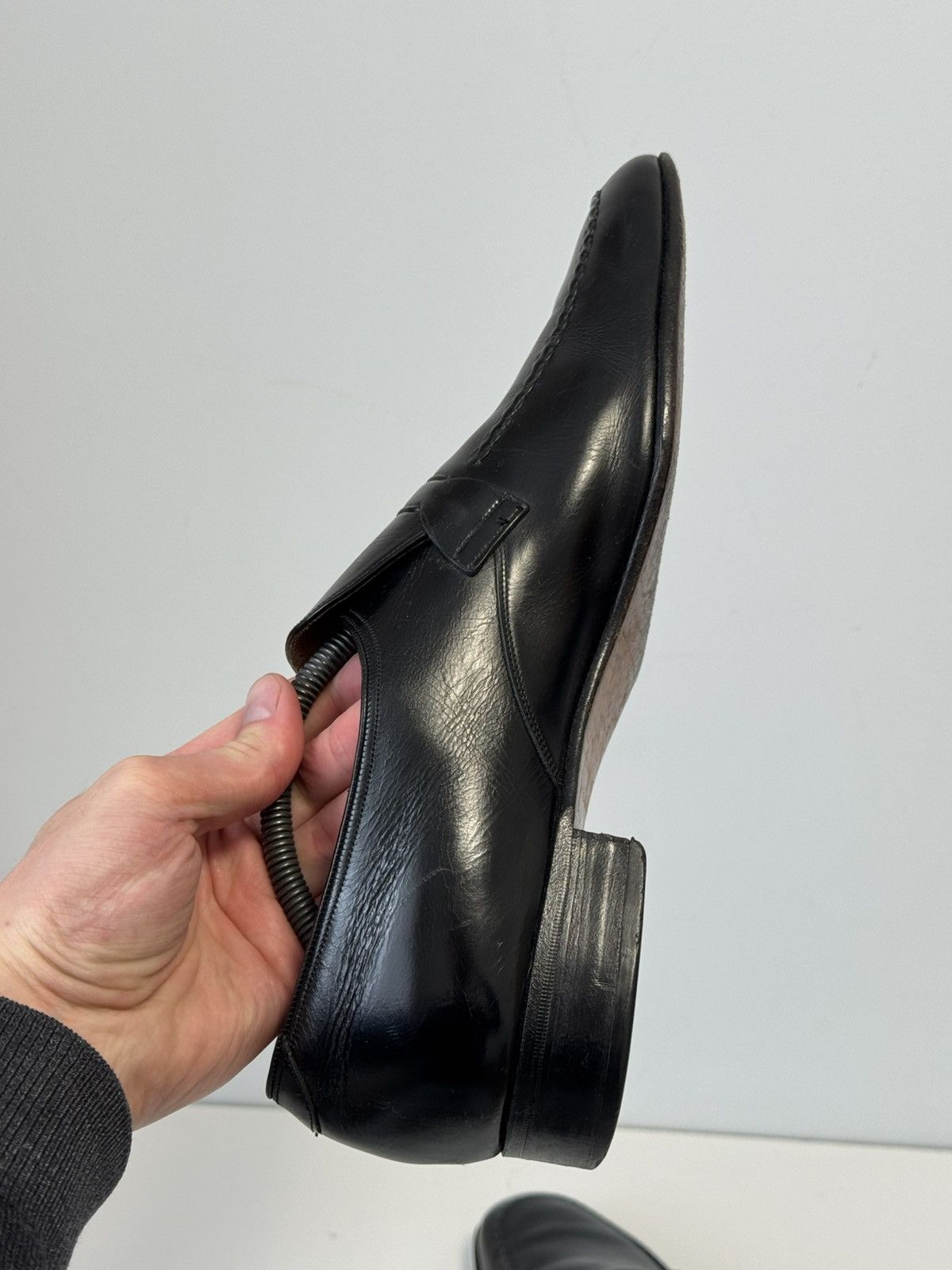 Barker Barker England Black Leather Slip-On Shoes Men UK 11.5 EU 46 Size US 11.5 / EU 44-45 - 7 Thumbnail