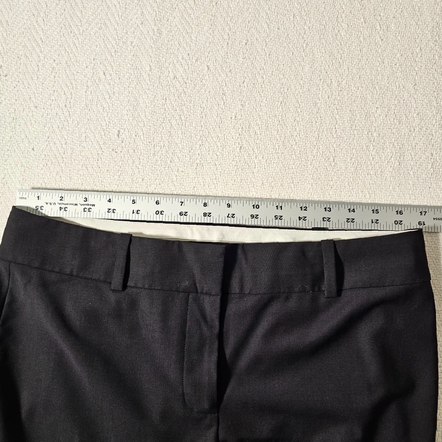 Ann Taylor Ann Taylor Women Pants 10 Black Flat Front Pockets Wool Blend Dress Pants Womens Size 32" / US 10 / IT 46 - 5 Thumbnail