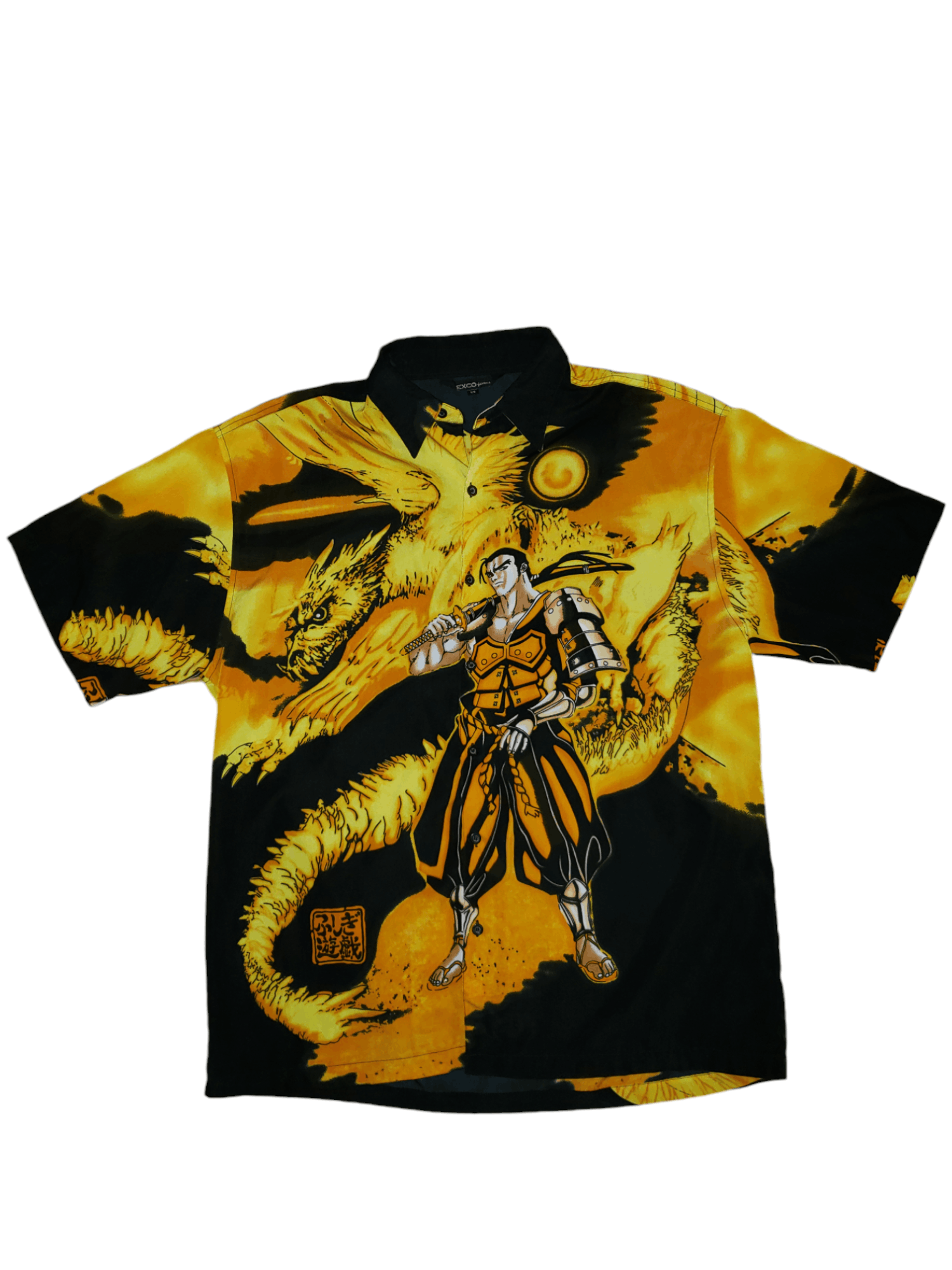 Vintage Vintage Exco Jeans Anime Samurai Button Up Shirt Large Y2K Size US XL / EU 56 / 4 - 1 Preview