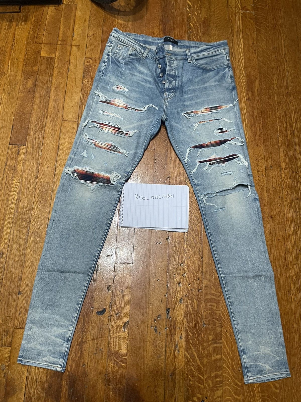 image of Amiri Jeans in Blue, Men's (Size 38)