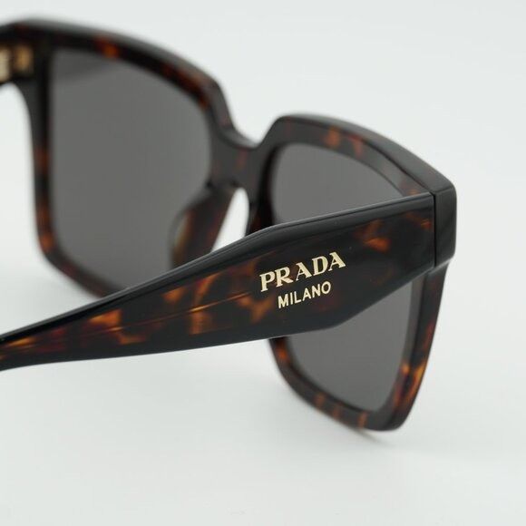 Prada Prada PR24ZS 17N40L Sunglasses Root Tortoise Square Frame Size ONE SIZE - 5 Thumbnail