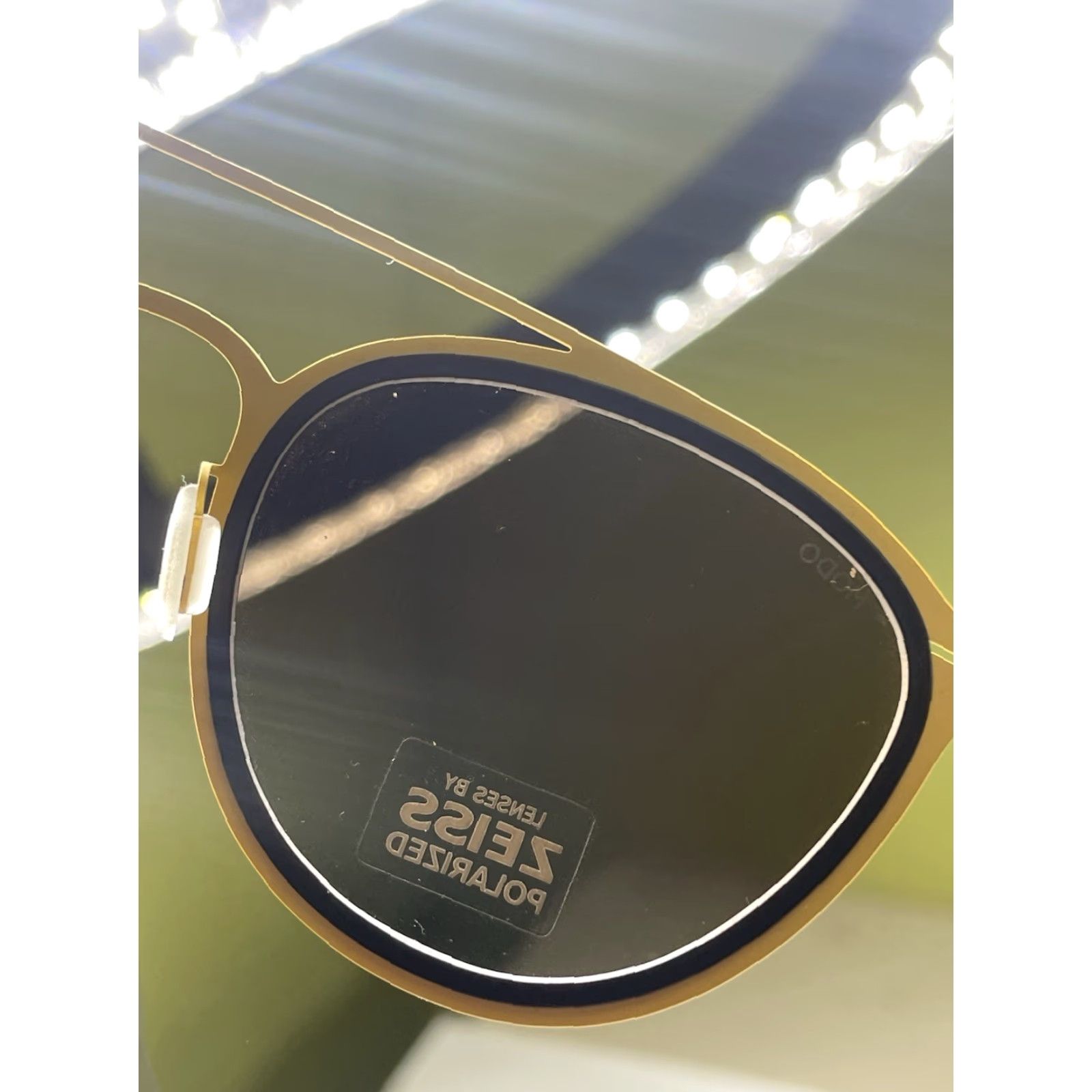 Vintage VINTAGE Modo Polarized Men's Sunglasses Trotter Aviator Titanium Gold 50-22-140 Zeiss Black Green UV 100% Japan Mens Size ONE SIZE - 6 Thumbnail