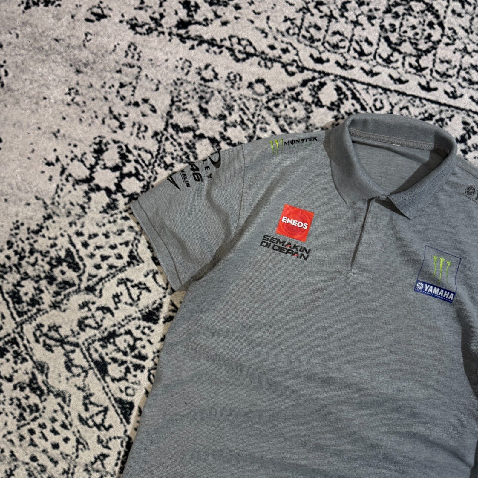 Vintage × Yamaha Vintage Gray Cotton Polo Shirt Size L Yamaha Oakley Sport Size US L / EU 52-54 / 3 - 3 Thumbnail