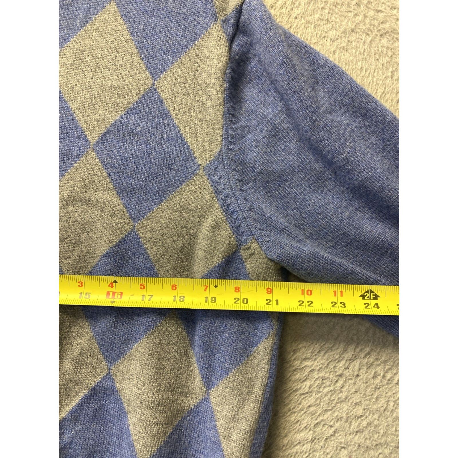 Brooks Brothers VINTAGE Brooks Brothers 1/4 Zip Sweater Mens Large Argyle Pattern Blue /0592 Size US L / EU 52-54 / 3 - 6 Thumbnail