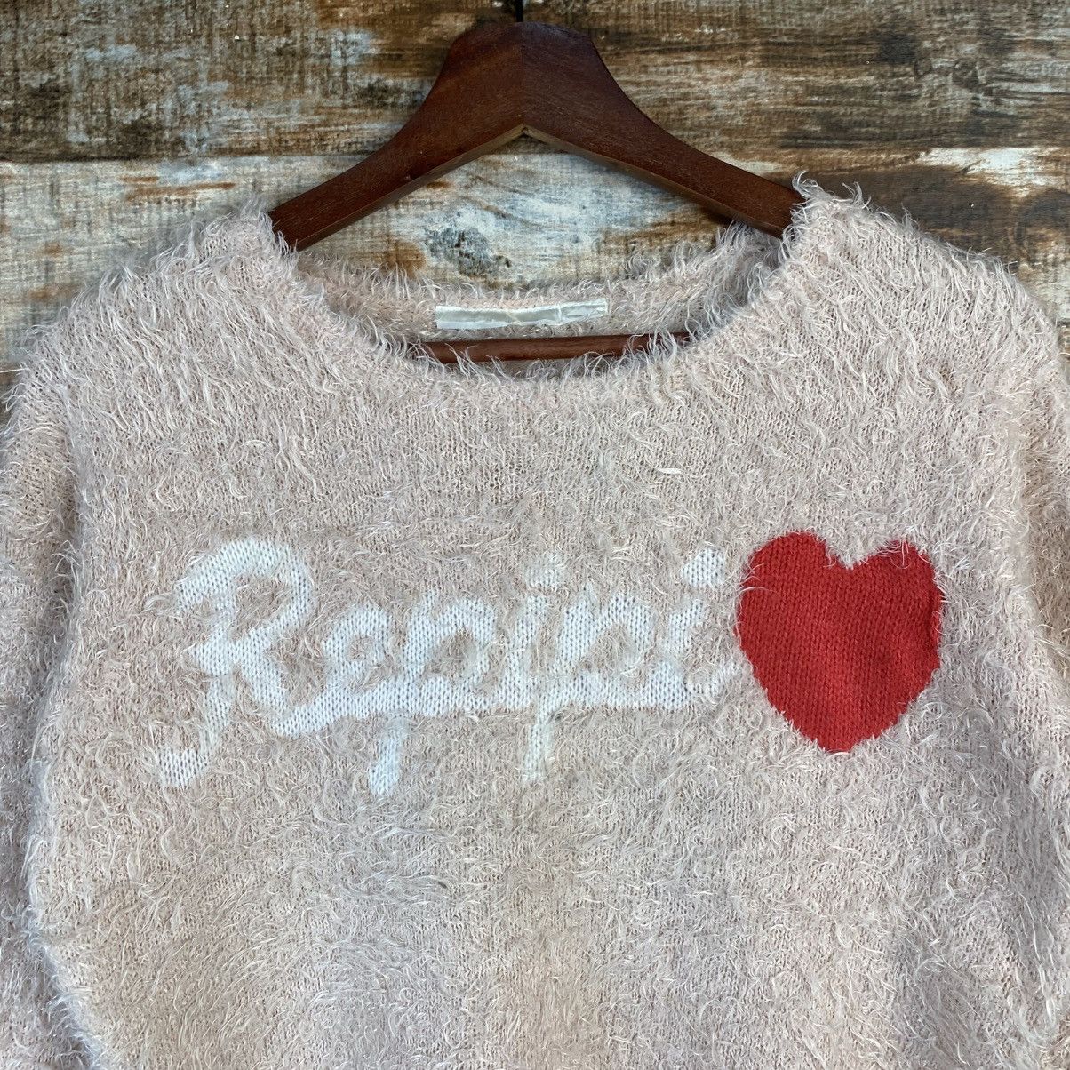 Vintage DL Repipi Pink shaggy fur Knitwear #C1078 Size S / US 4 / IT 40 - 9 Thumbnail