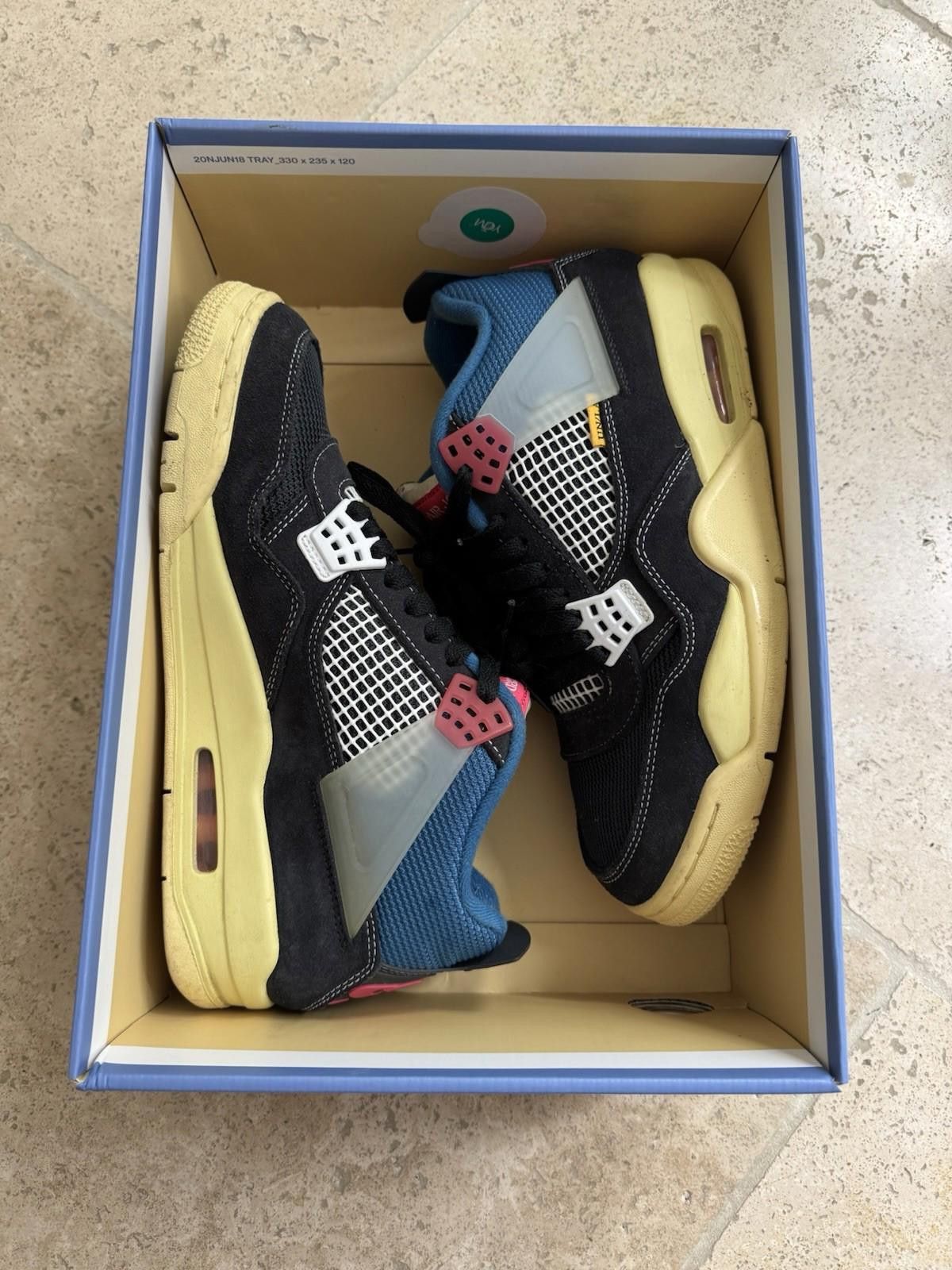 Jordan Brand Air Jordan4 Retro x Union LA 'Off Noir' Size 7.5 Size US 8.5 / EU 41-42 - 6 Thumbnail