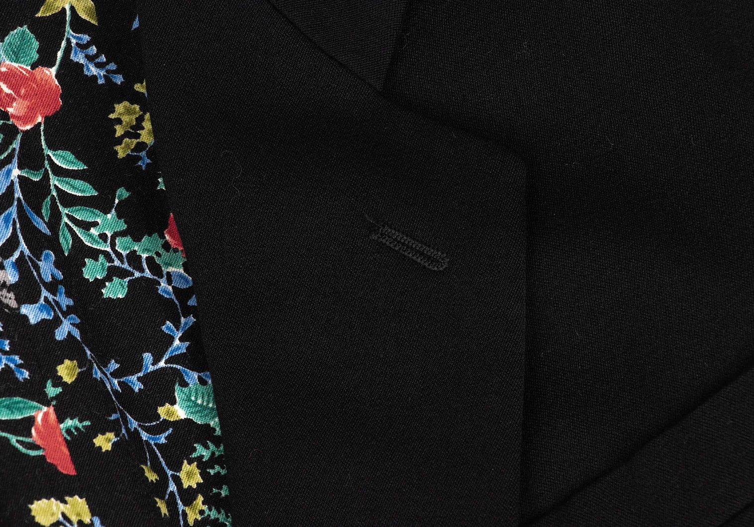 Comme des Garcons Homme Plus Flower Liner Wool 2B Jacket in Black Size S Size US S / EU 44-46 / 1 - 4 Thumbnail