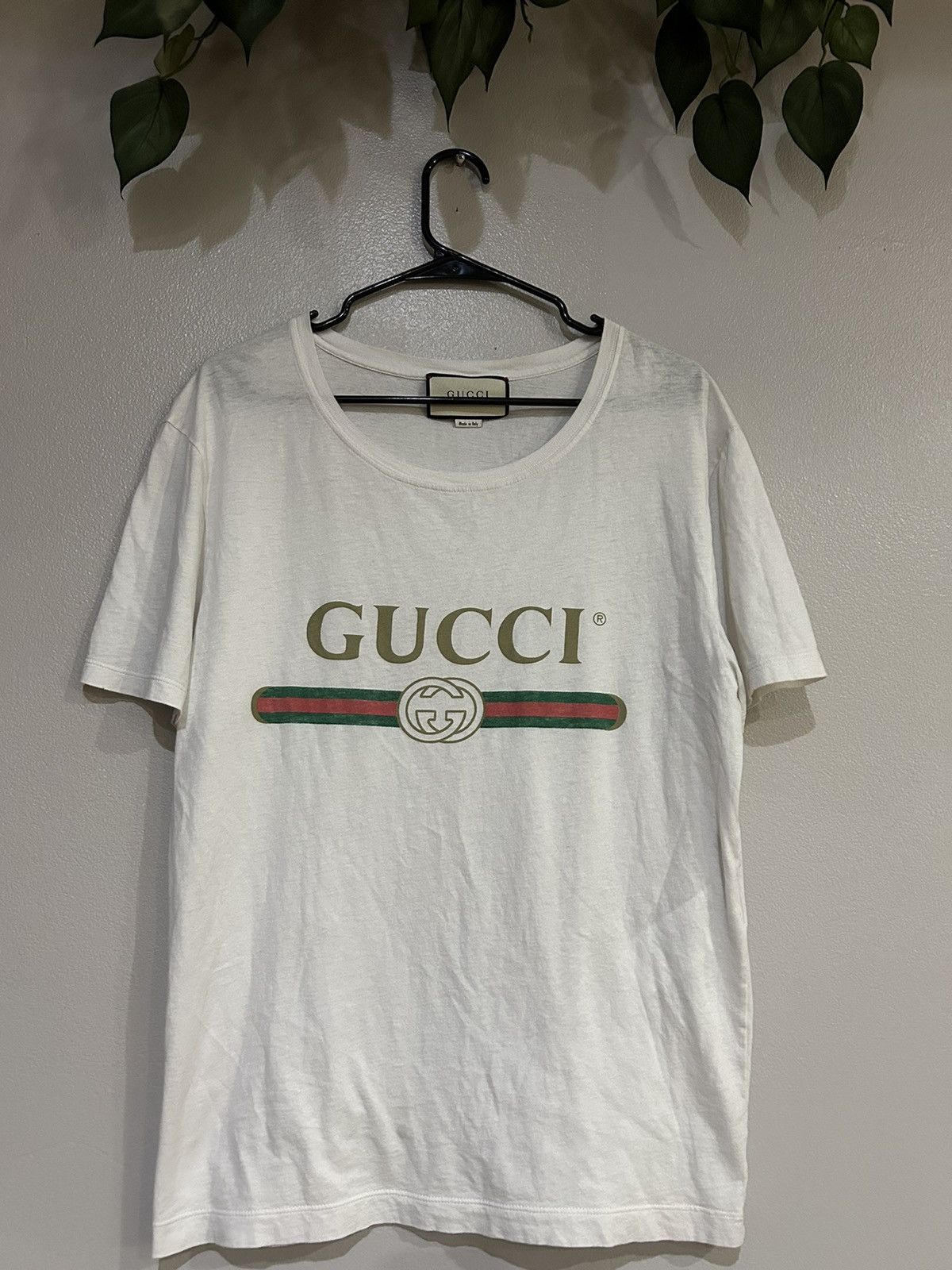 image of Gucci Logo Tshirt S in White, Men's (Size Small)