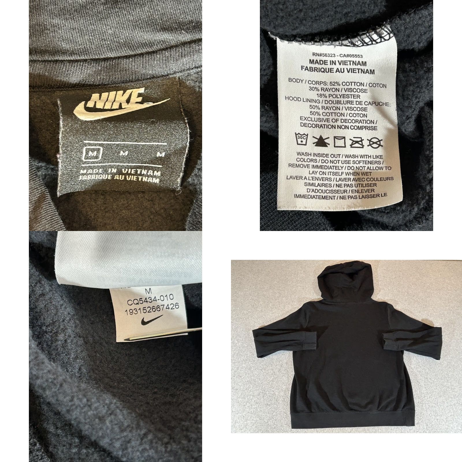 Nike Nike Hoodie Womens M Black Gold Script Logo Pullover Fleece Sweatshirt Size M / US 6-8 / IT 42-44 - 8 Thumbnail