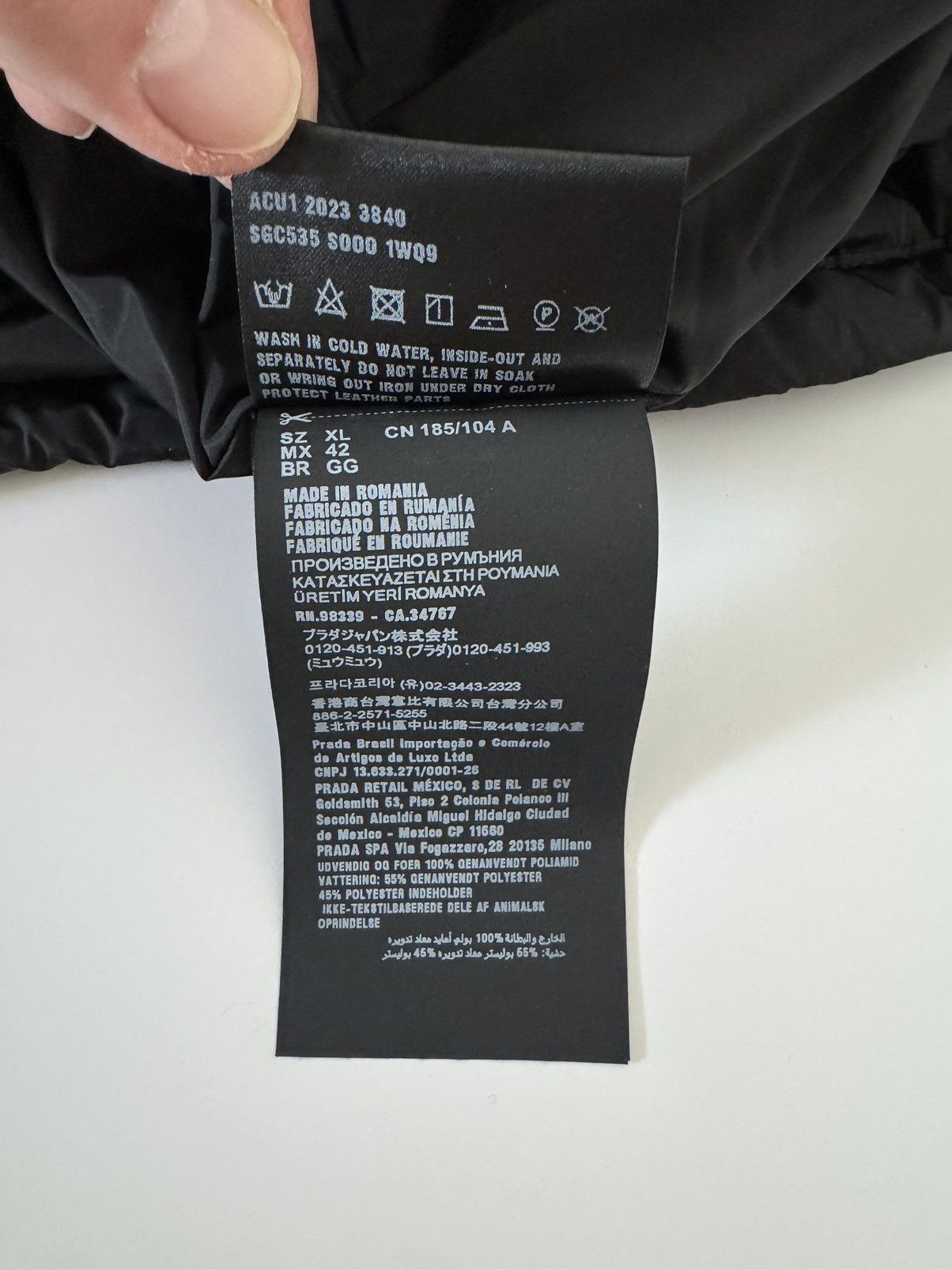 Prada Prada Logo Re-Nylon Light Padded Jacket Size US XL / EU 56 / 4 - 8 Thumbnail