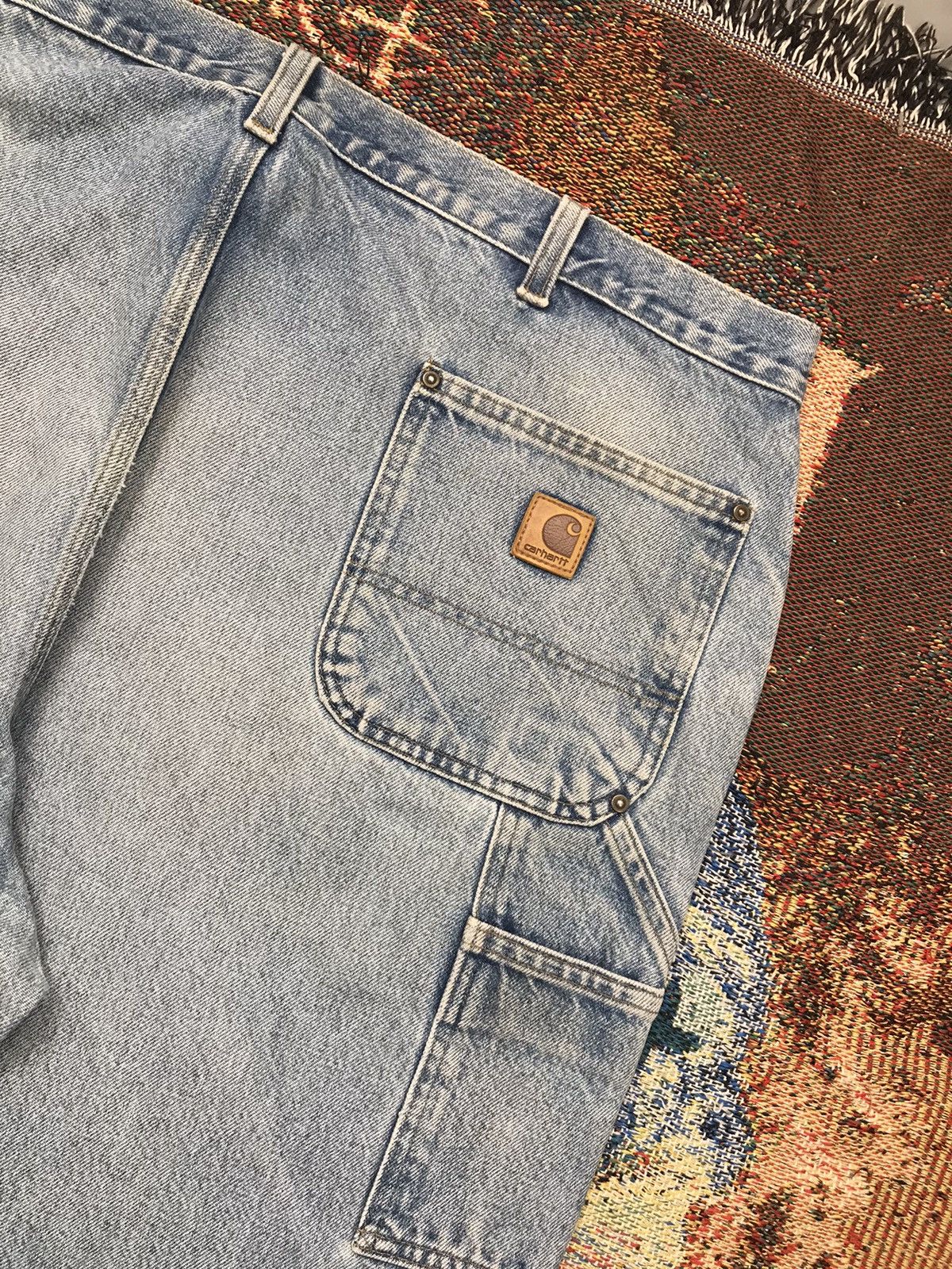 Carhartt Vintage Carhartt B73 DST faded double knee workwear denim Size US 44 / EU 60 - 16 Thumbnail