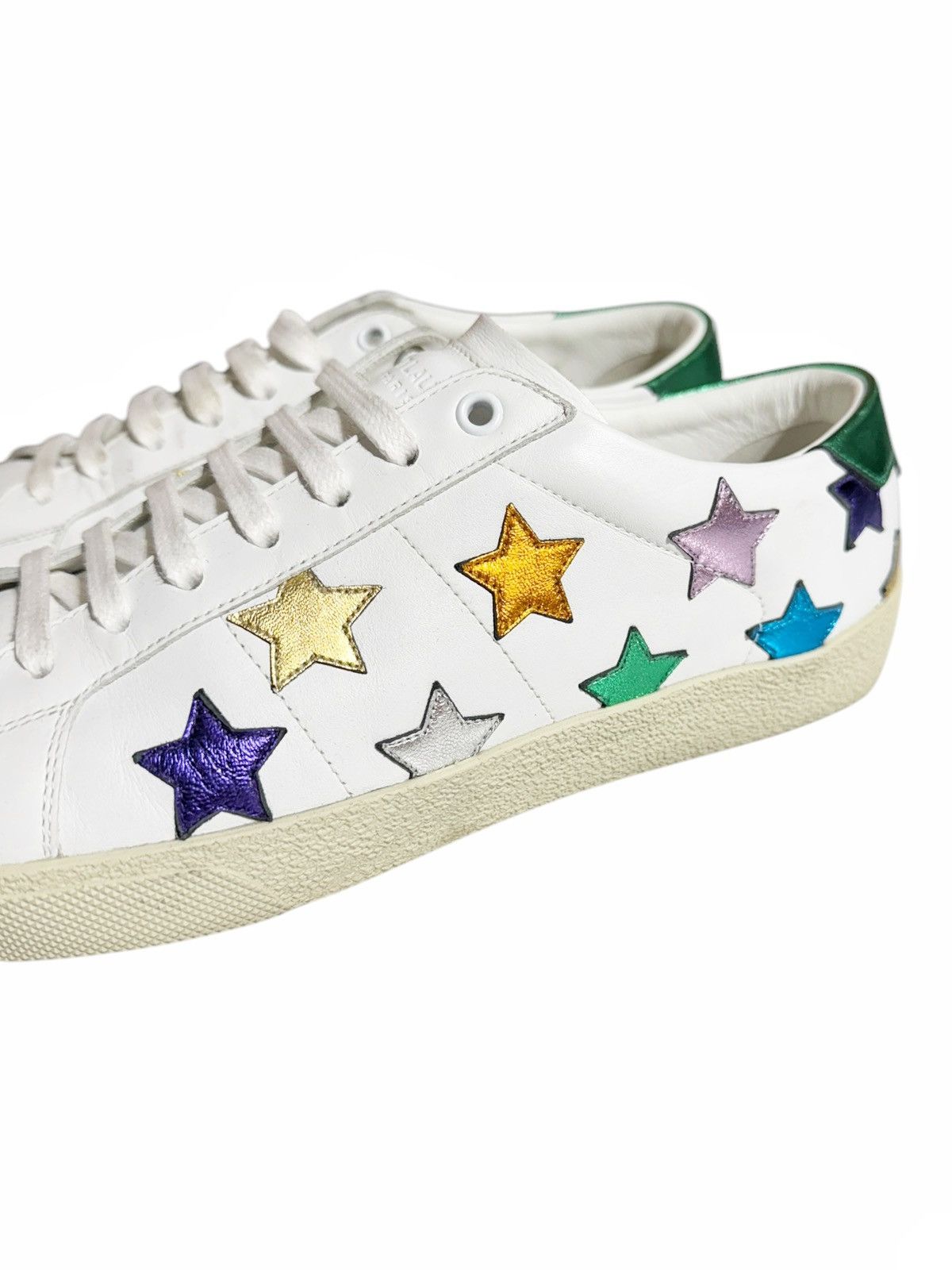 Saint Laurent Paris Court SL06 Rainbow Star Leather Sneaker Size US 9 / EU 42 - 2 Thumbnail