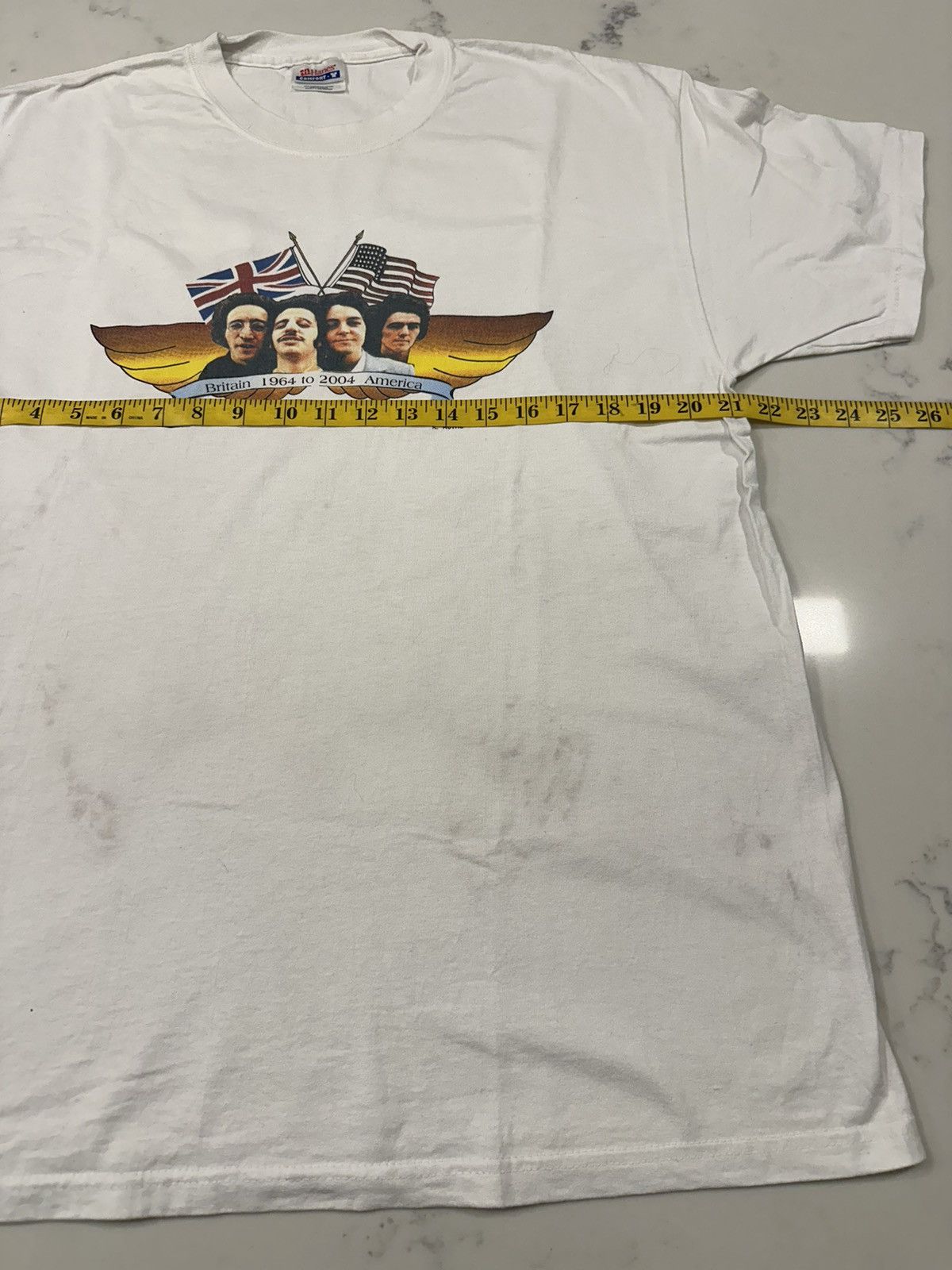Band Tees × Vintage Vintage 2004 Y2K The Beatles Band T-Shirt Size Large White Size US L / EU 52-54 / 3 - 6 Thumbnail