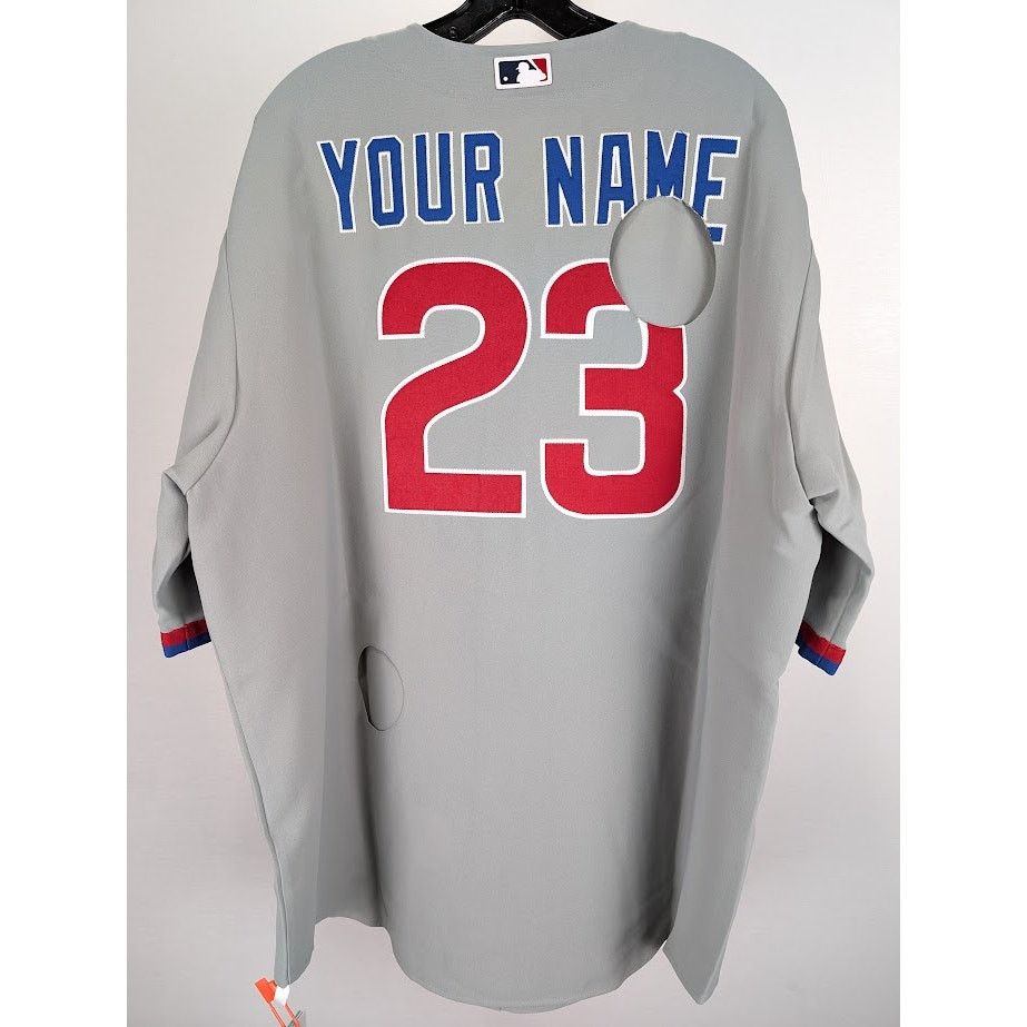 Off-White o1rshd1 Q:2 / MLB-Chicago Cubs Cheese Shirt in Grey/Blue/Red Size US XL / EU 56 / 4 - 11 Thumbnail