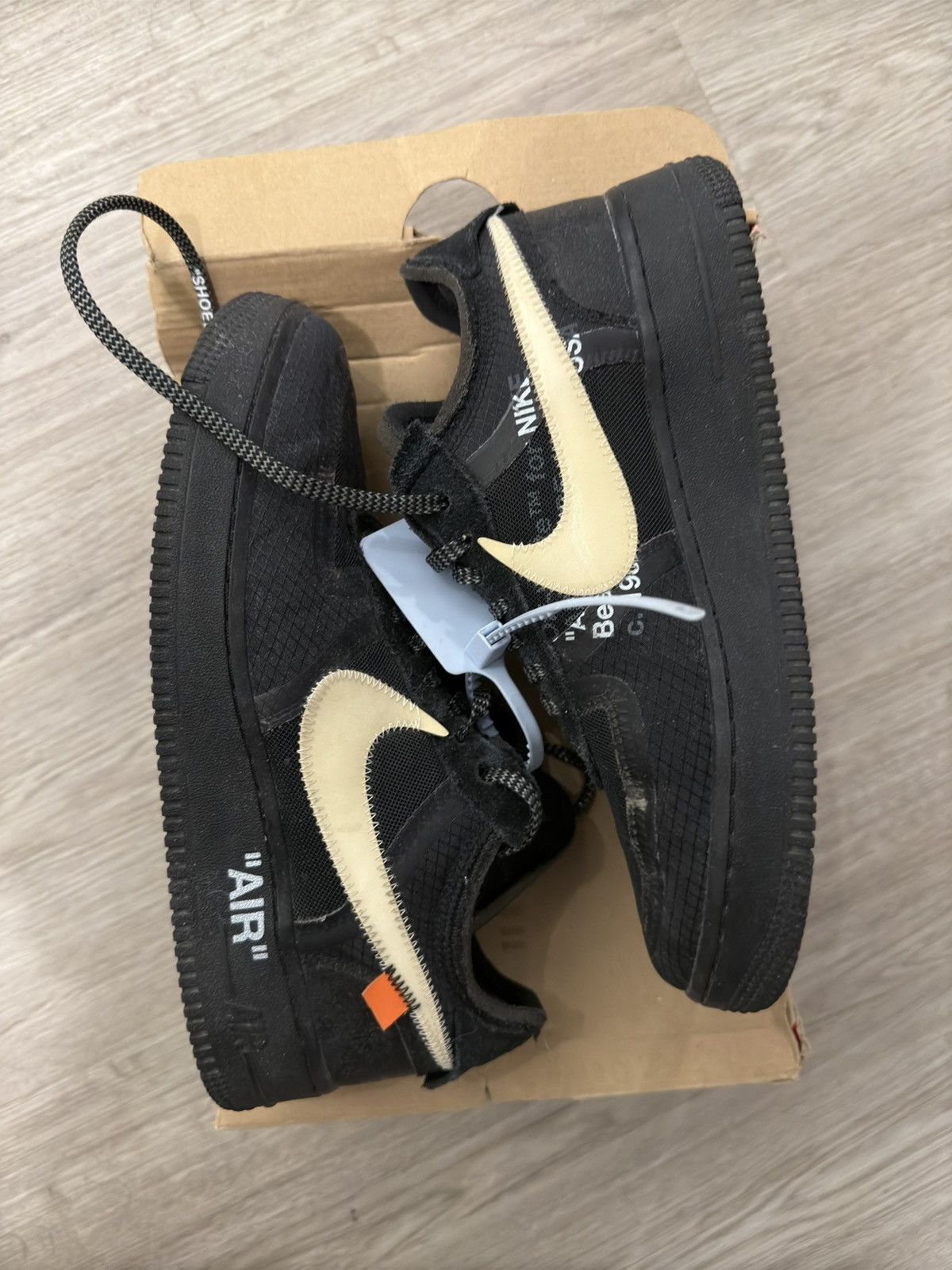 Nike × Off-White × Virgil Abloh Black Off White Air Force 1 Size US 8 / EU 41 - 1 Thumbnail