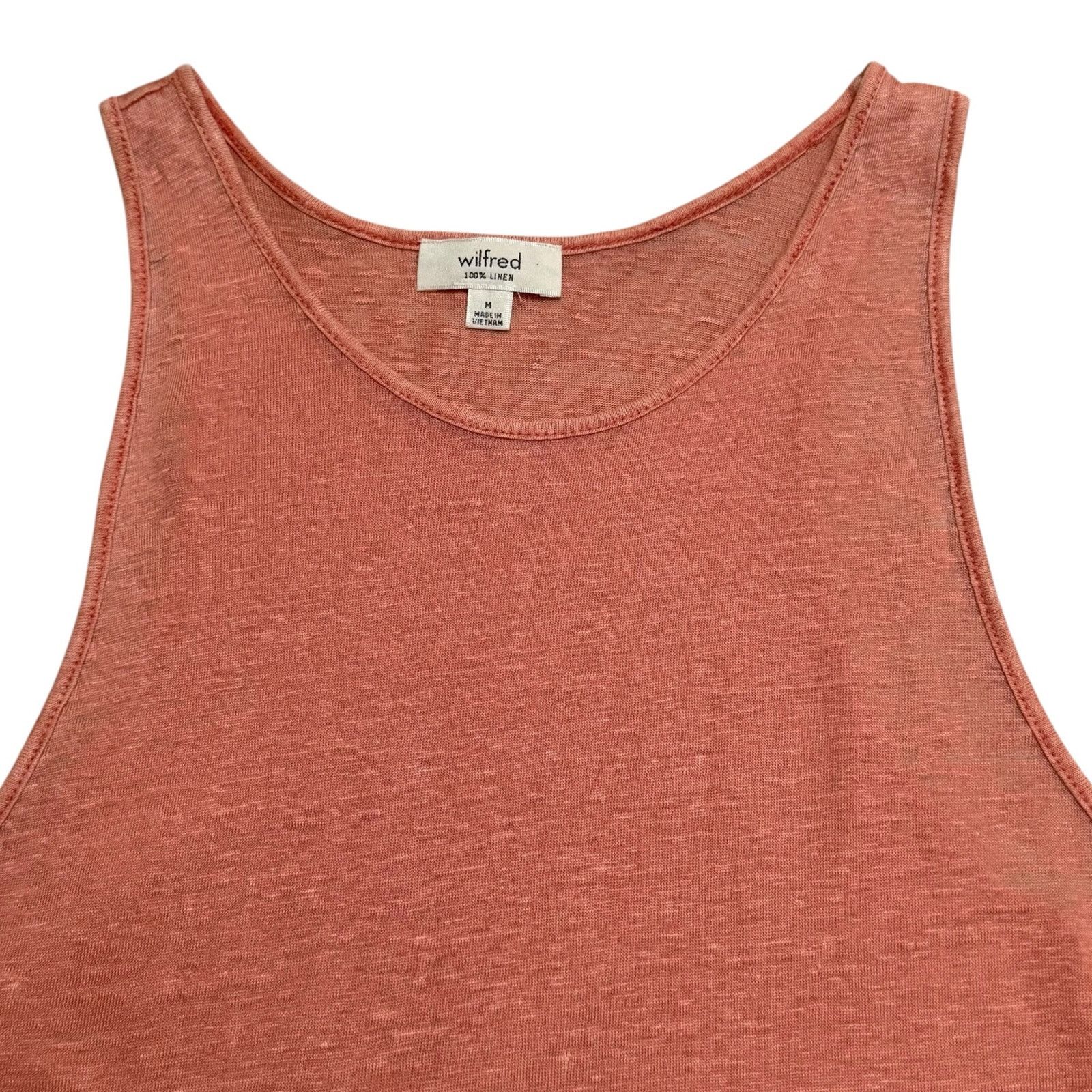 Aritzia Aritzia Wilfred Mauran Tank Top 100% Linen Coral Pink Medium Size M / US 6-8 / IT 42-44 - 3 Thumbnail