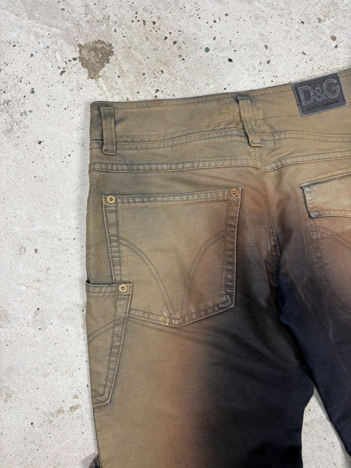 Dolce & Gabbana FW 2003 Dolce & Gabbana Utility Bronze Gradient Cargo Pants Size US 30 / EU 46 - 22 Thumbnail