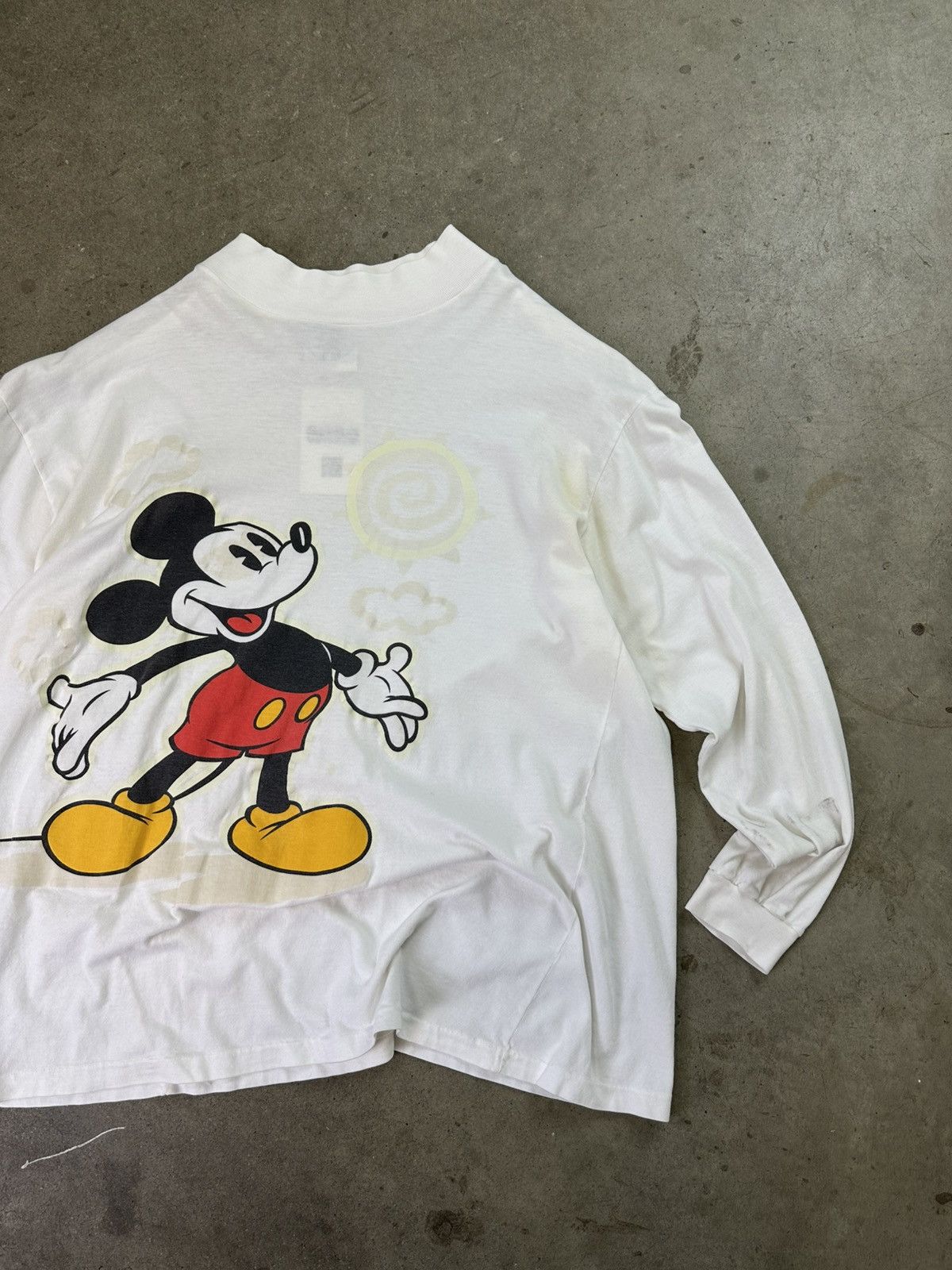Disney × Vintage 90s Vintage Mickey Mouse Mockneck Longsleeve Large Size US L / EU 52-54 / 3 - 2 Thumbnail