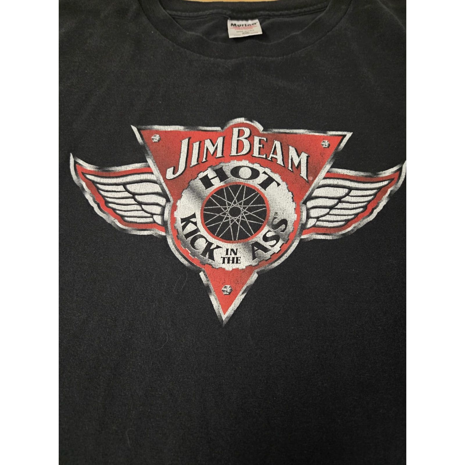Vintage VINTAGE Jim Beam Shirt Tee Mens 2XL Black 1999 Bike Week Sturgis Biker 90s Size US XXL / EU 58 / 5 - 2 Thumbnail