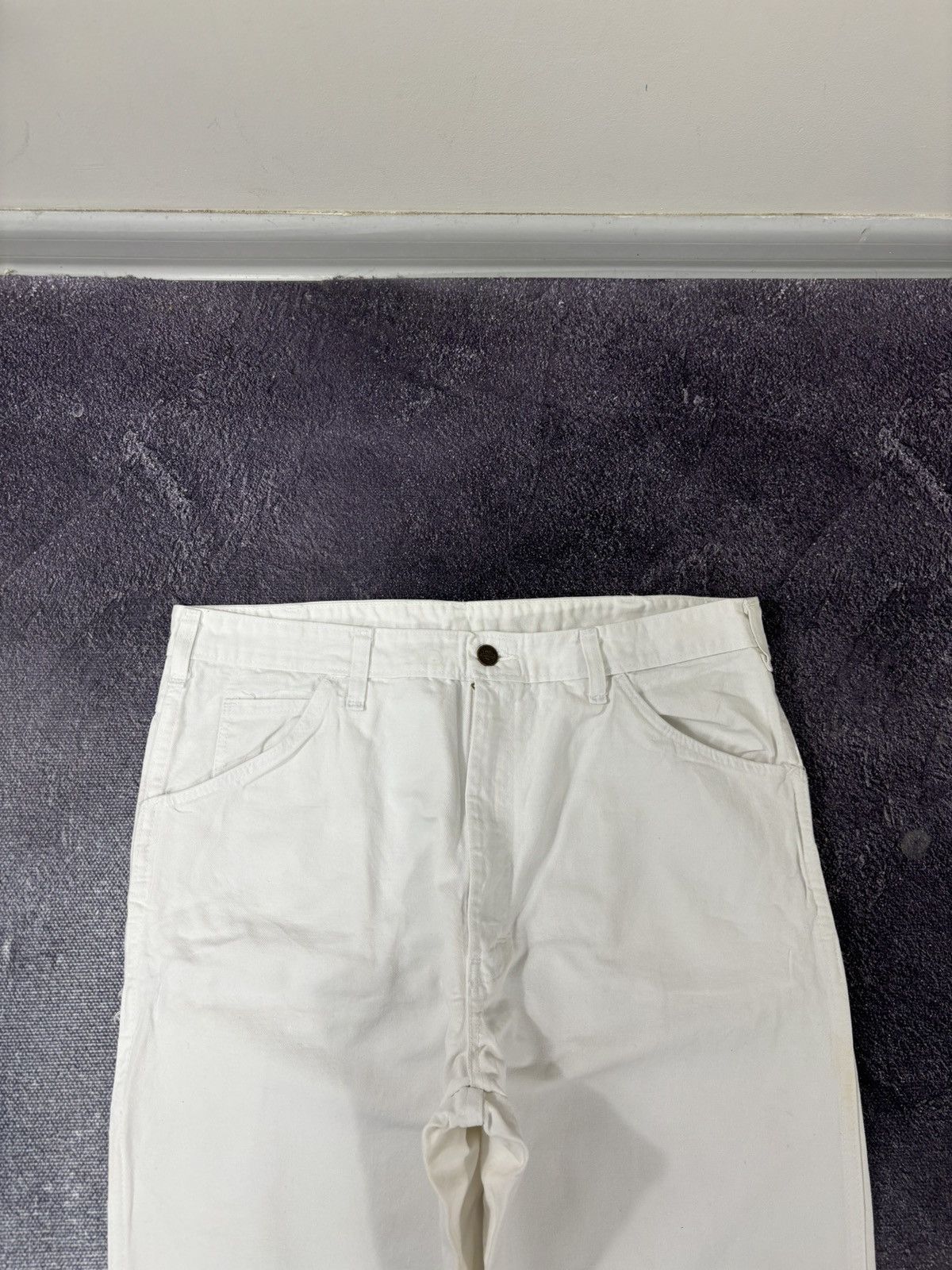 Dickies Vintage 90s Dickies USA White Carpenter Skate Baggy Pants Size US 36 / EU 52 - 13 Thumbnail